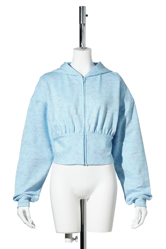 HOLLY ANGEL TIGHT WAIST / HOODIE / PALE BLUE