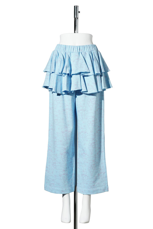HOLLY ANGEL RUFFLE JOGGERS / PALE BLUE