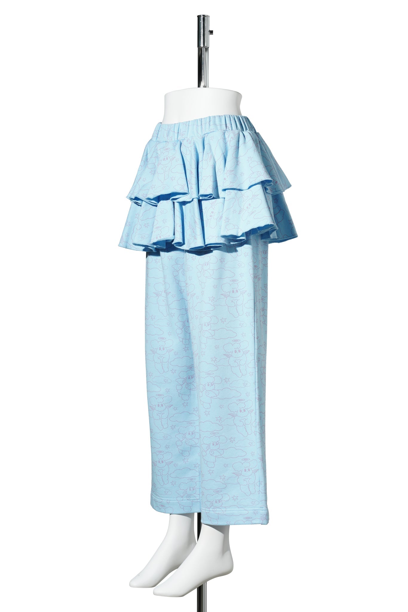 HOLLY ANGEL RUFFLE JOGGERS / PALE BLUE