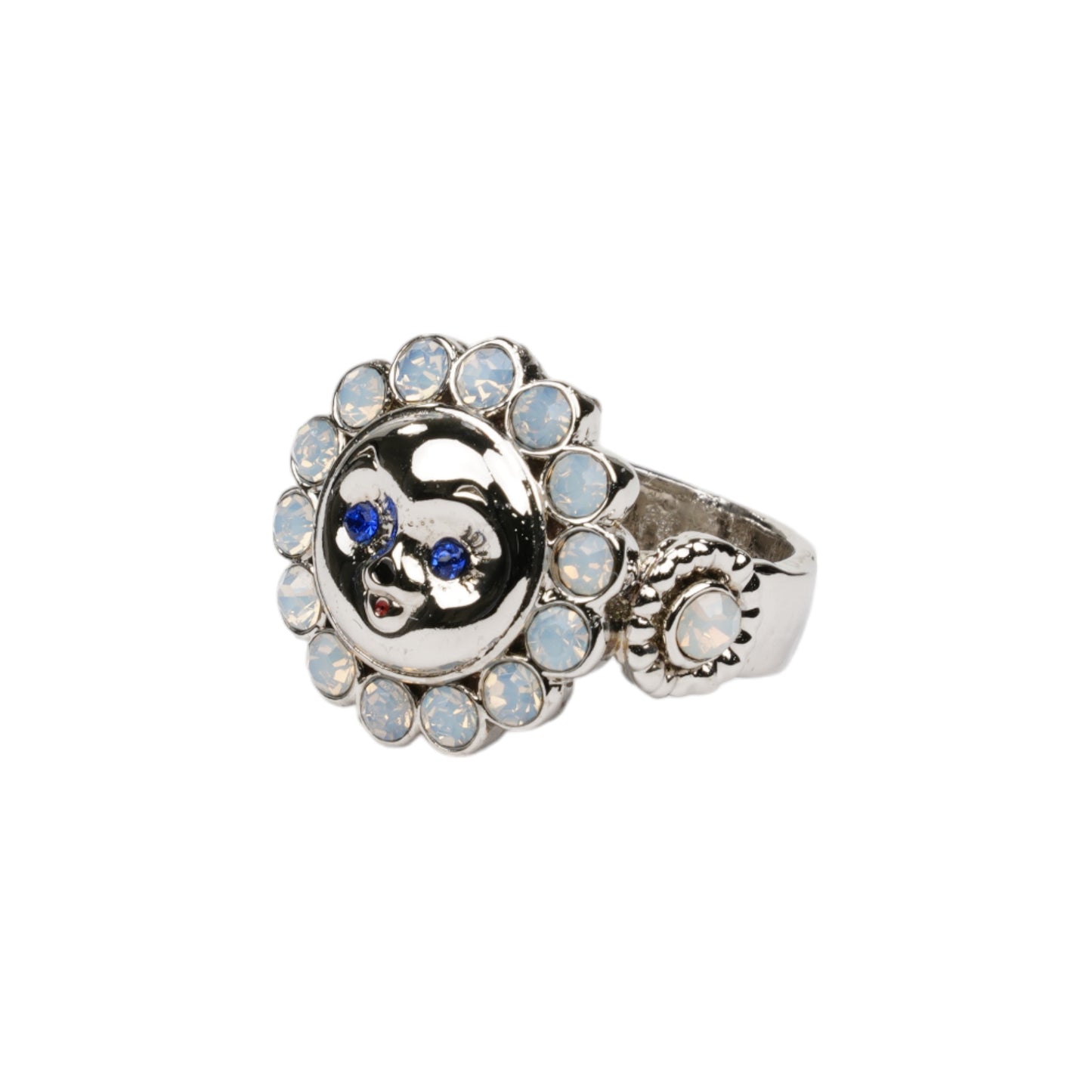 BLUE EYES RING / BLUE AND SILVER