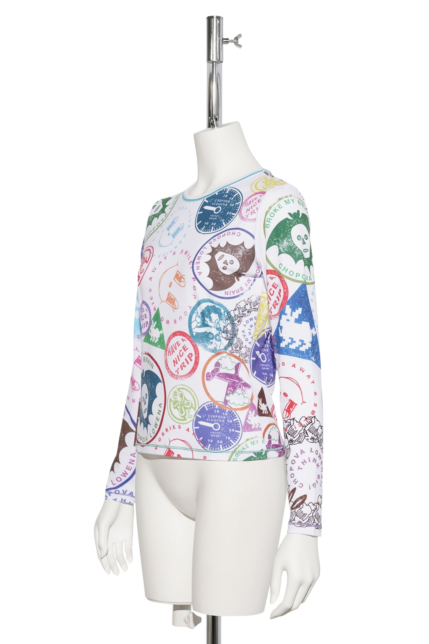 STAMP IT FITTED JERSEY TOP / MULTI