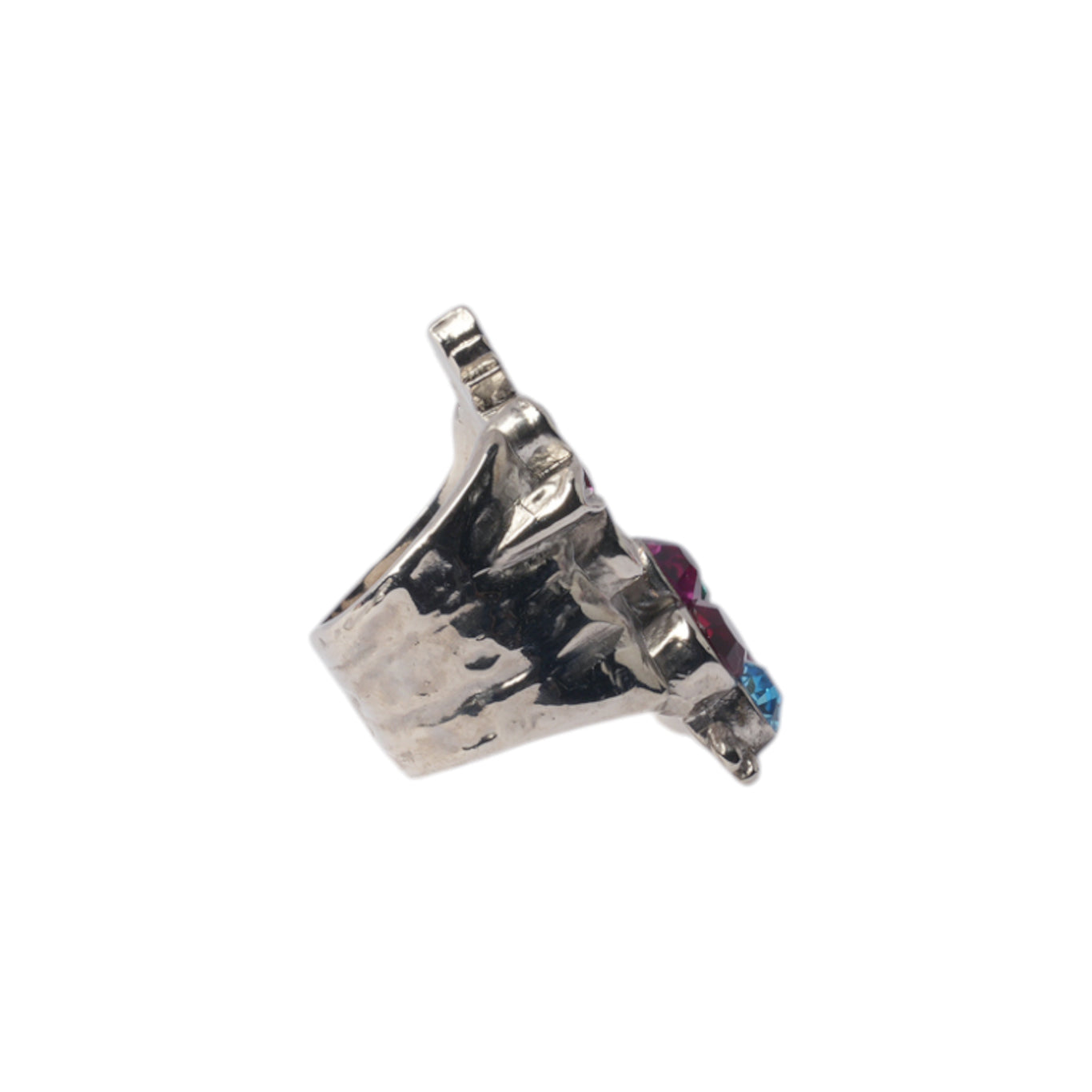 SILVER RAINBOW BOUQUET RING / MULTI