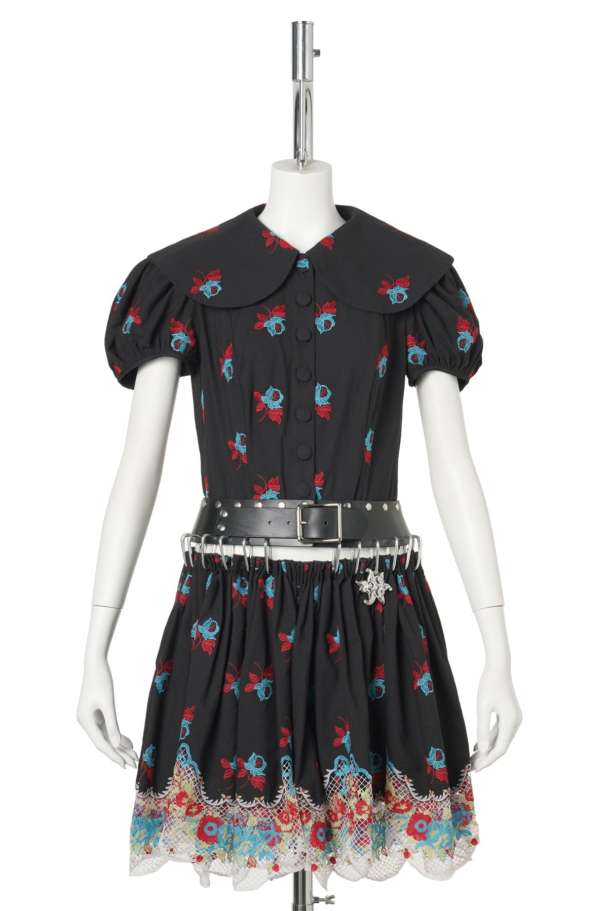 VEXIE CARABINER DRESS / BLACK MULTI