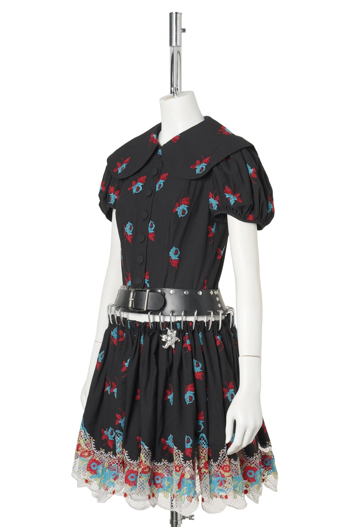 VEXIE CARABINER DRESS / BLACK MULTI