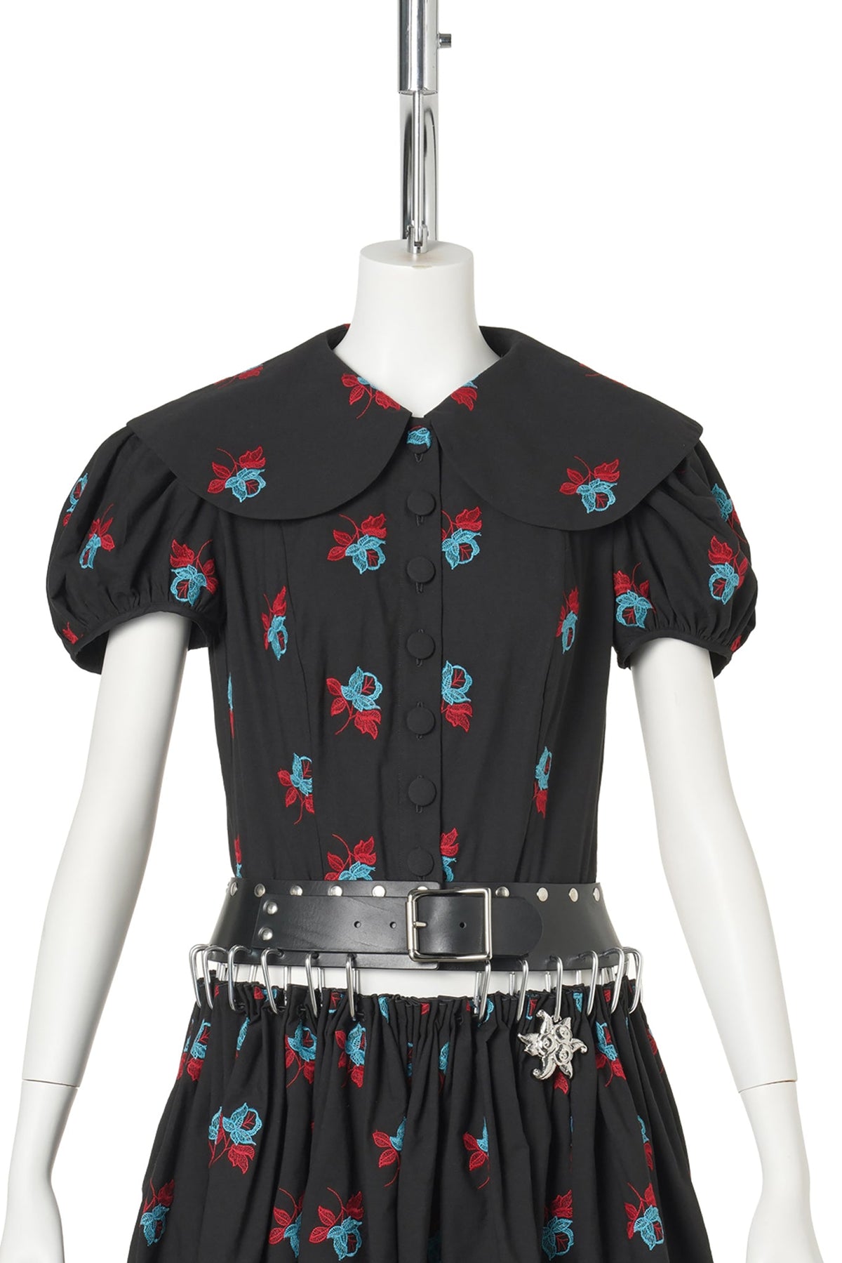 VEXIE CARABINER DRESS / BLACK MULTI