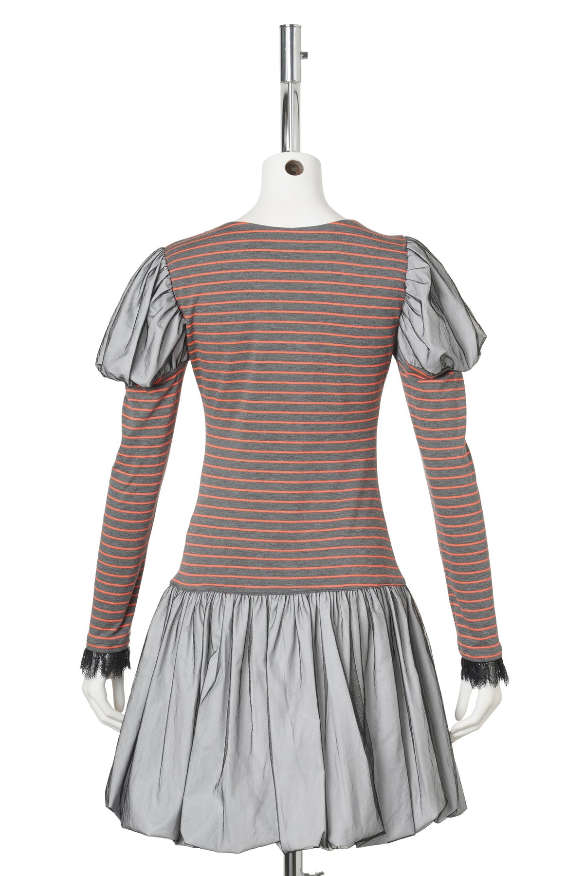 PITCH JERSEY DRESS / GREY AND ORANGE