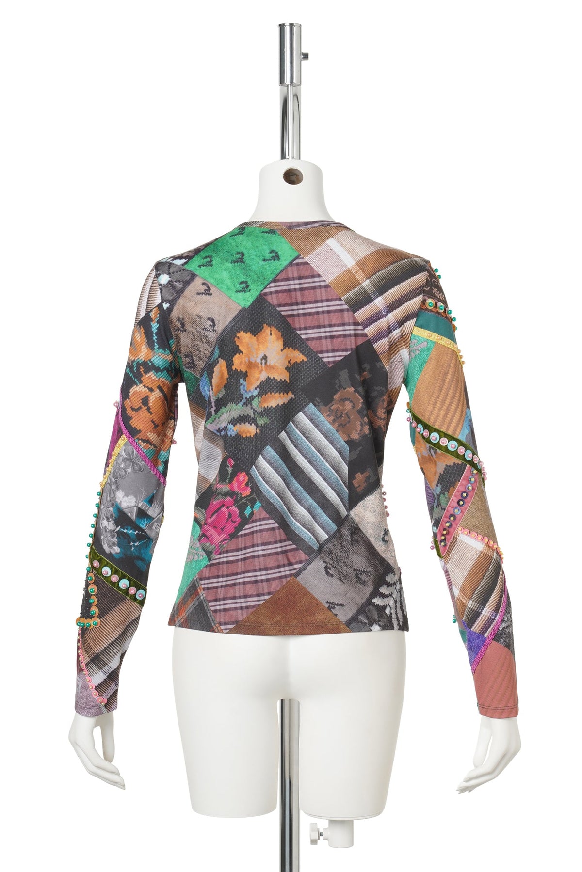 PRETTY BEADED JERSEY TOP / MULTI