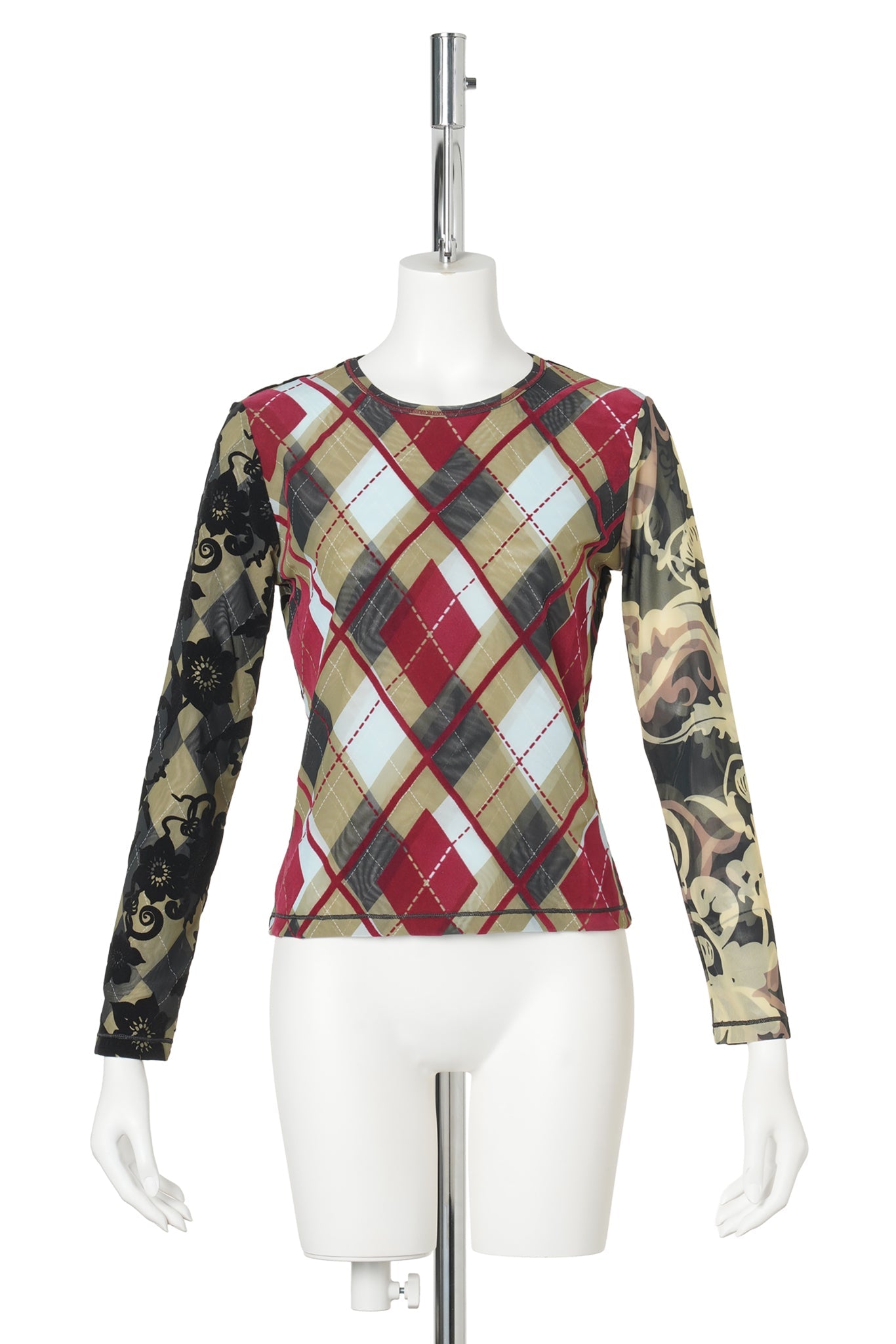 HOOK FLOCKED MESH LS TOP / YELLOW