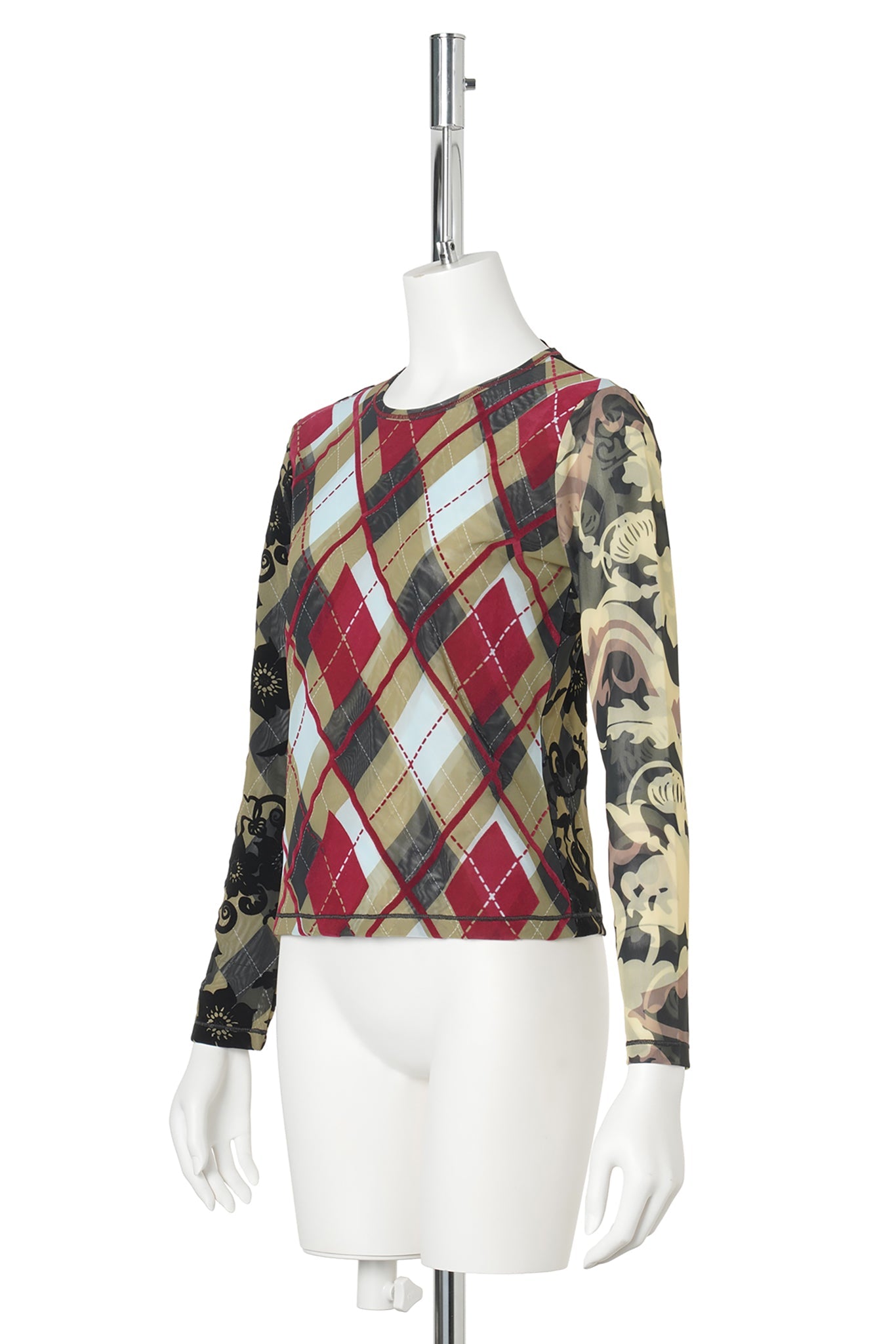HOOK FLOCKED MESH LS TOP / YELLOW
