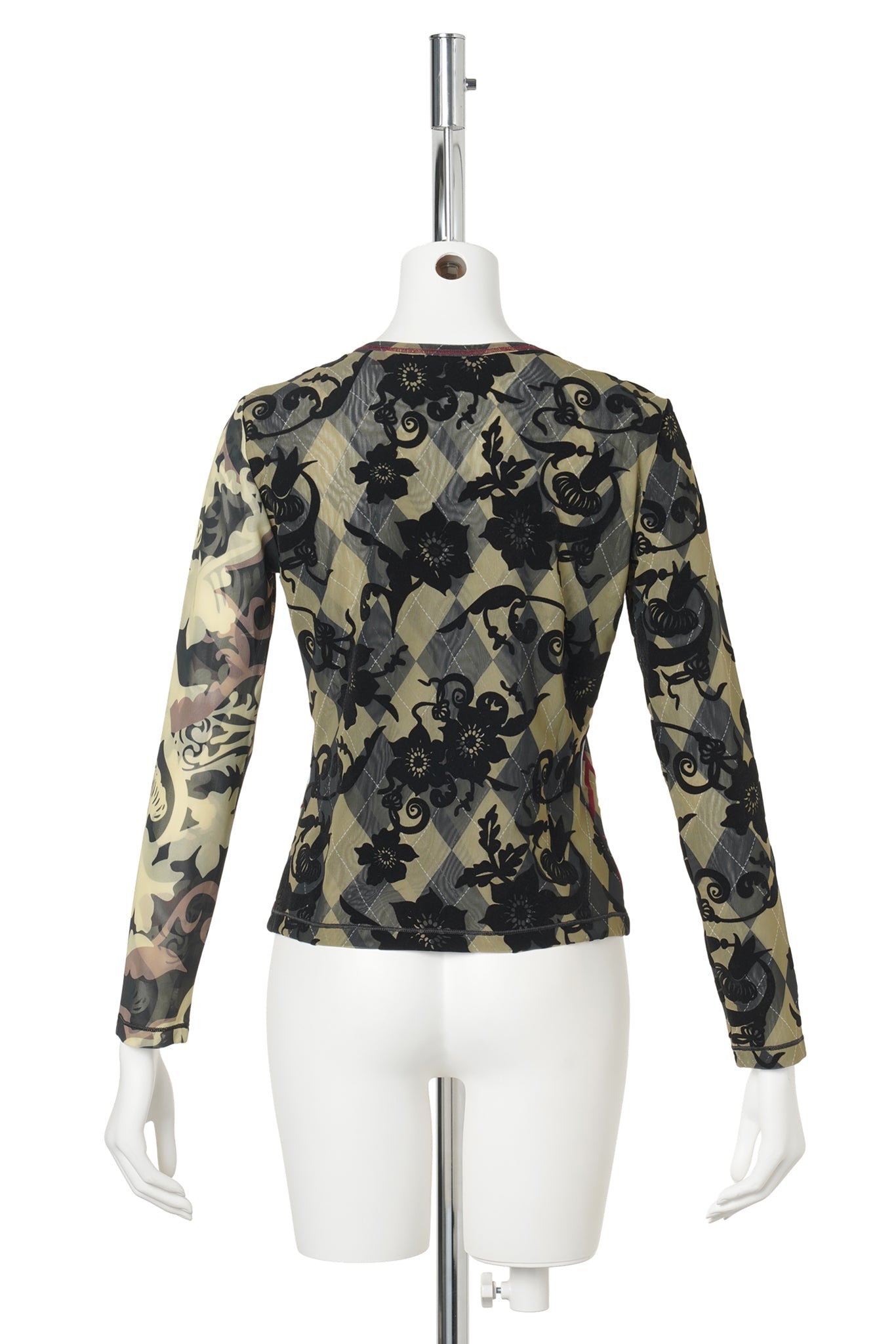 HOOK FLOCKED MESH LS TOP / YELLOW