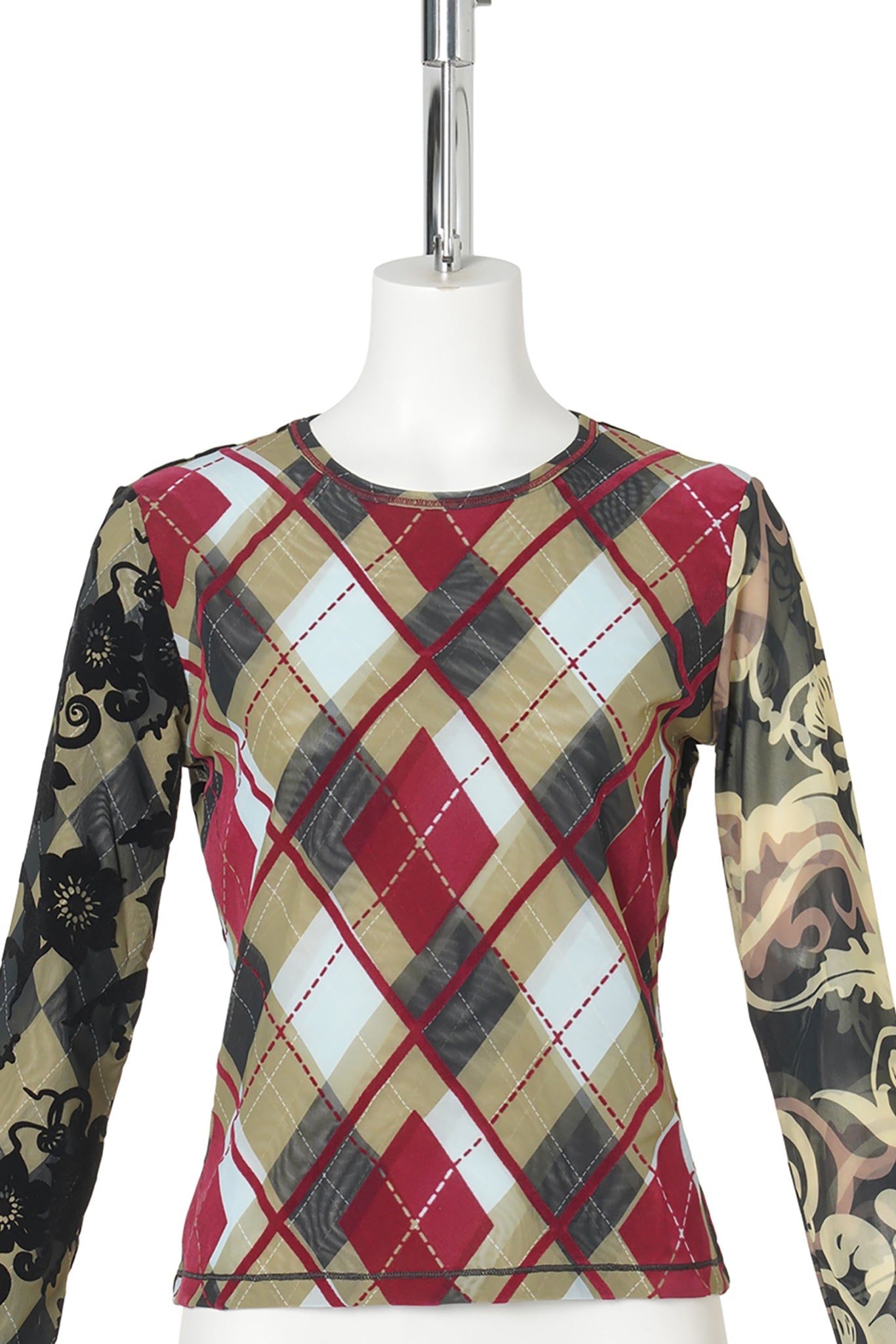 HOOK FLOCKED MESH LS TOP / YELLOW