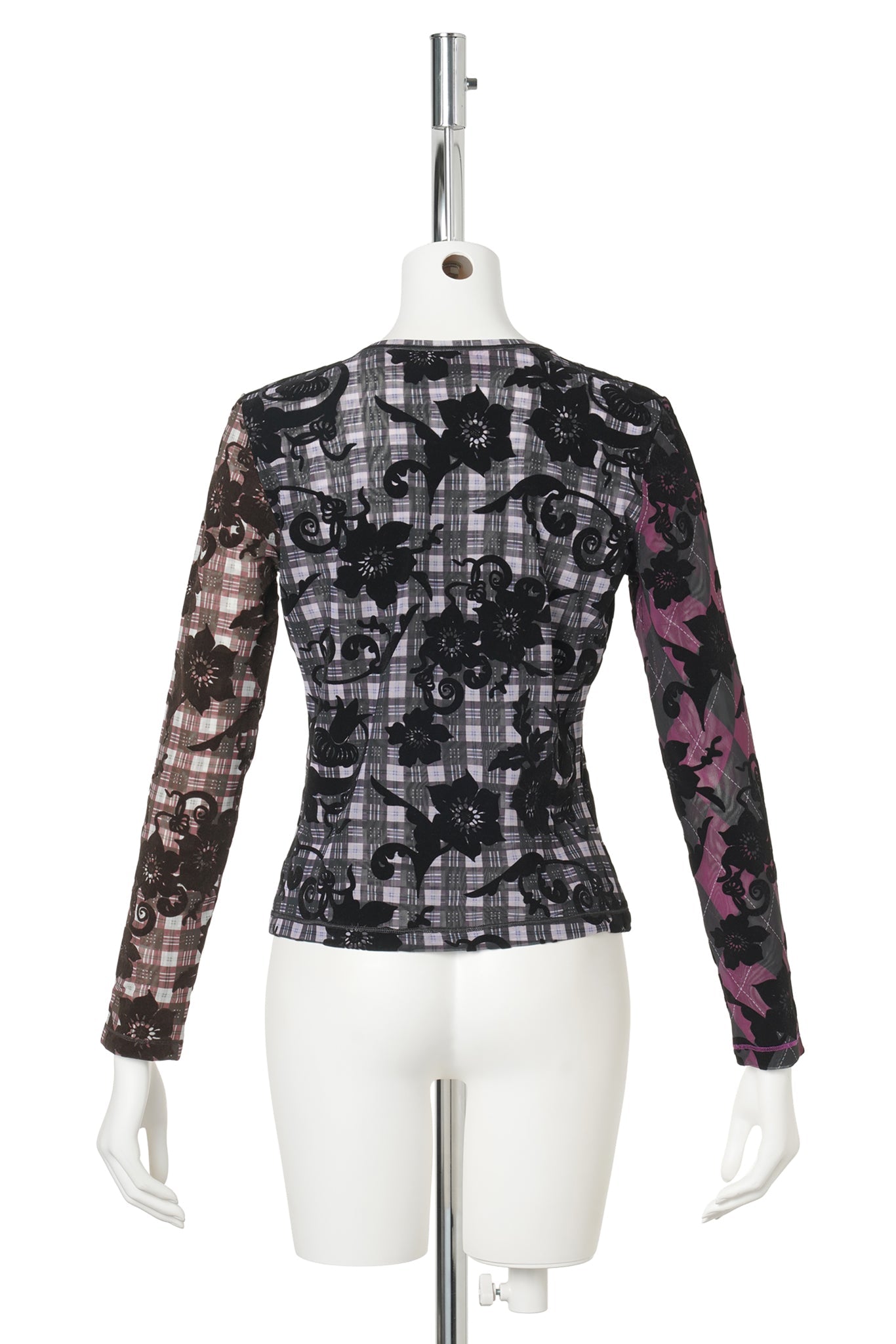 DUCHESS FLOCKED MESH LS TOP / MULTI