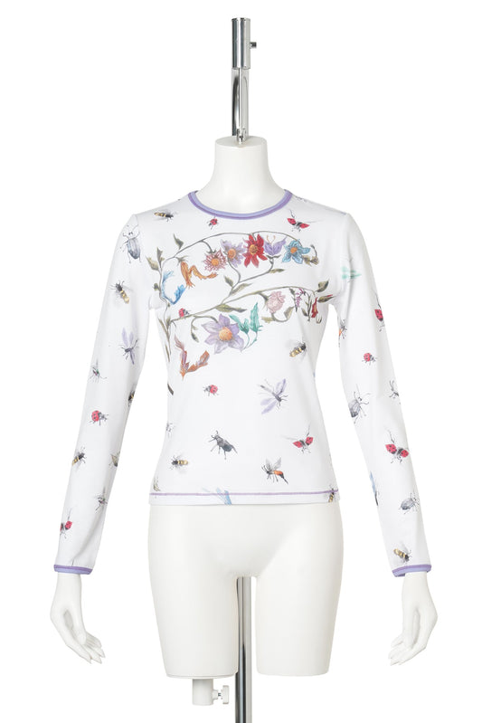 FLORAL BUGGY FITTED JERSEY TOP / MULTI