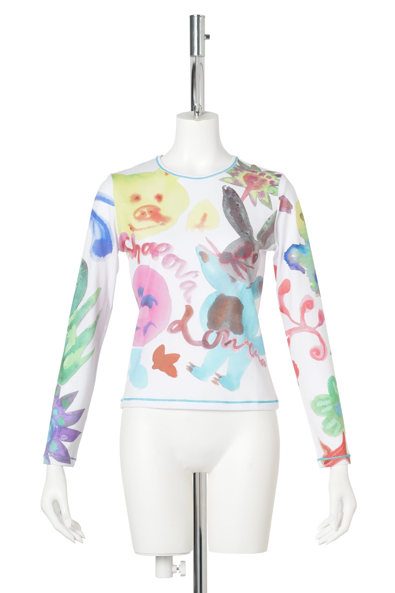 SPLAT WET FITTED JERSEY TOP / MULTI