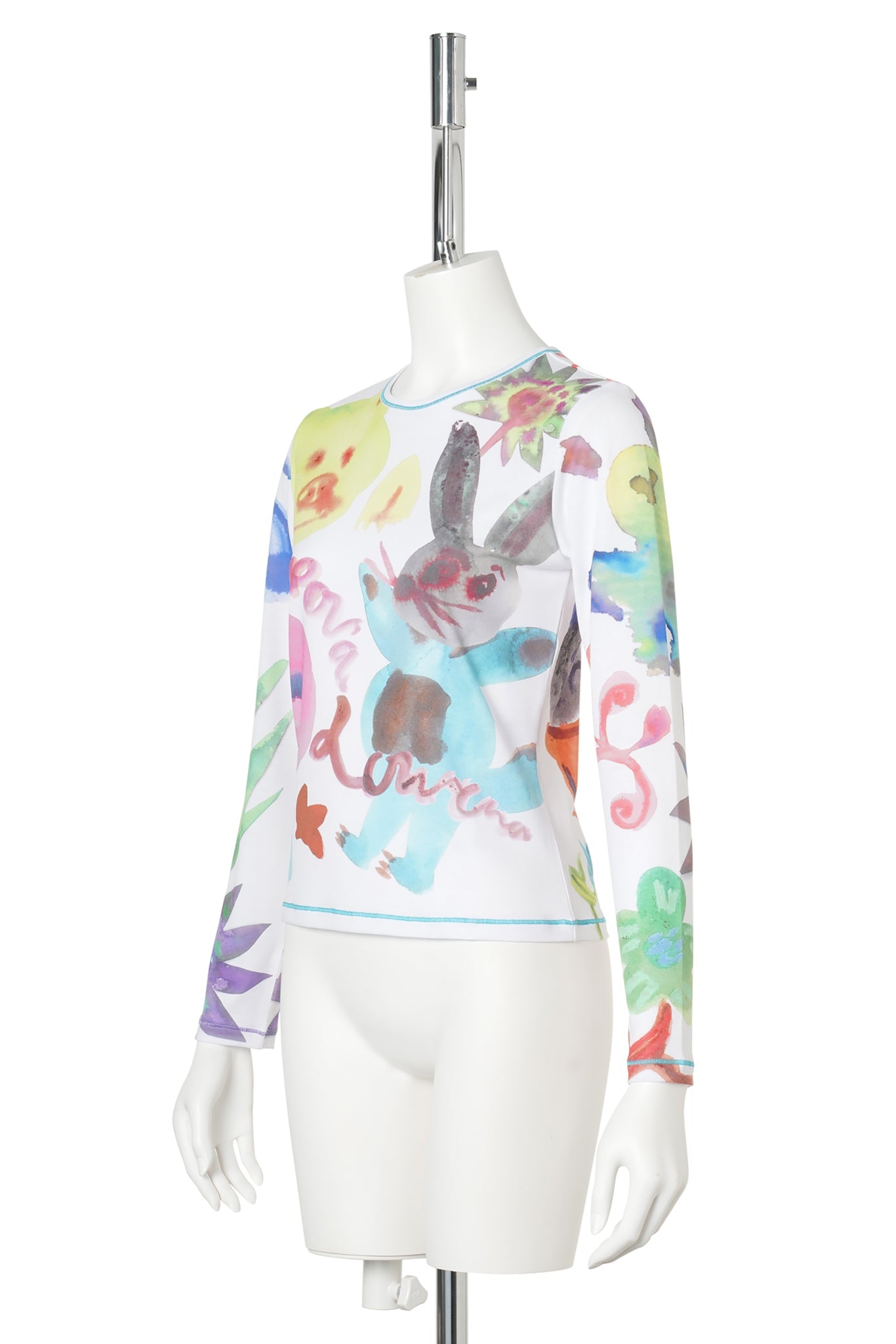 SPLAT WET FITTED JERSEY TOP / MULTI