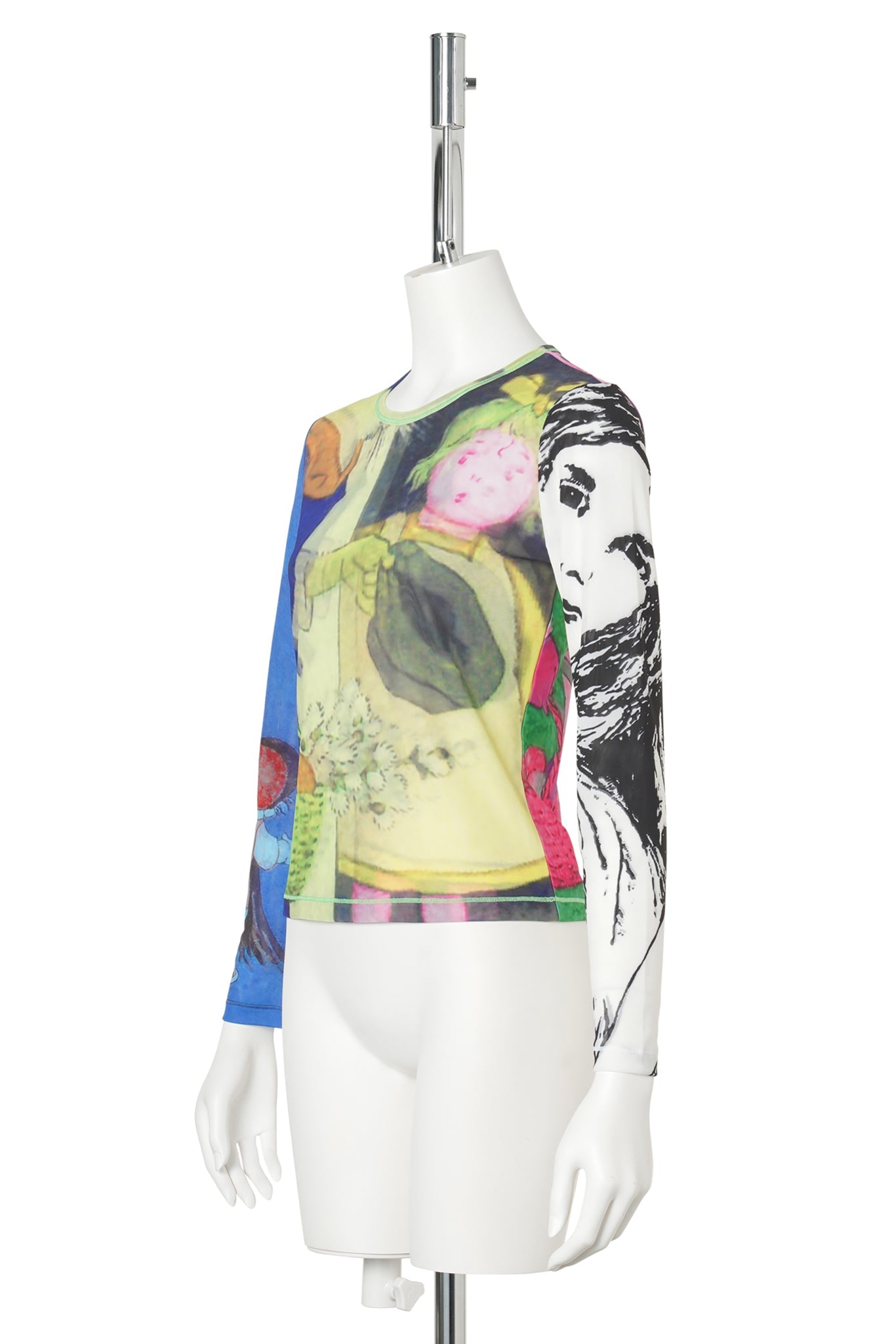 WHO'S THERE? MESH LONG SLEEVE TOP / MULTI