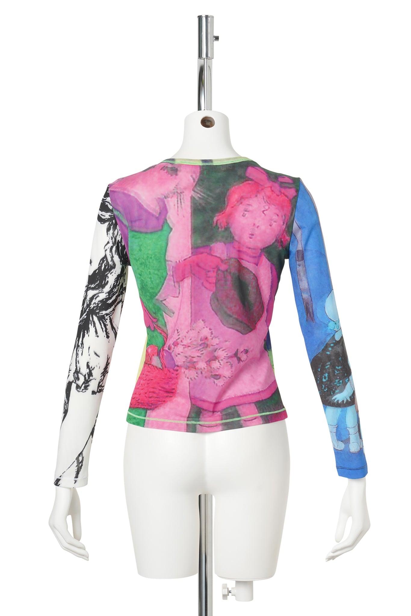WHO'S THERE? MESH LONG SLEEVE TOP / MULTI
