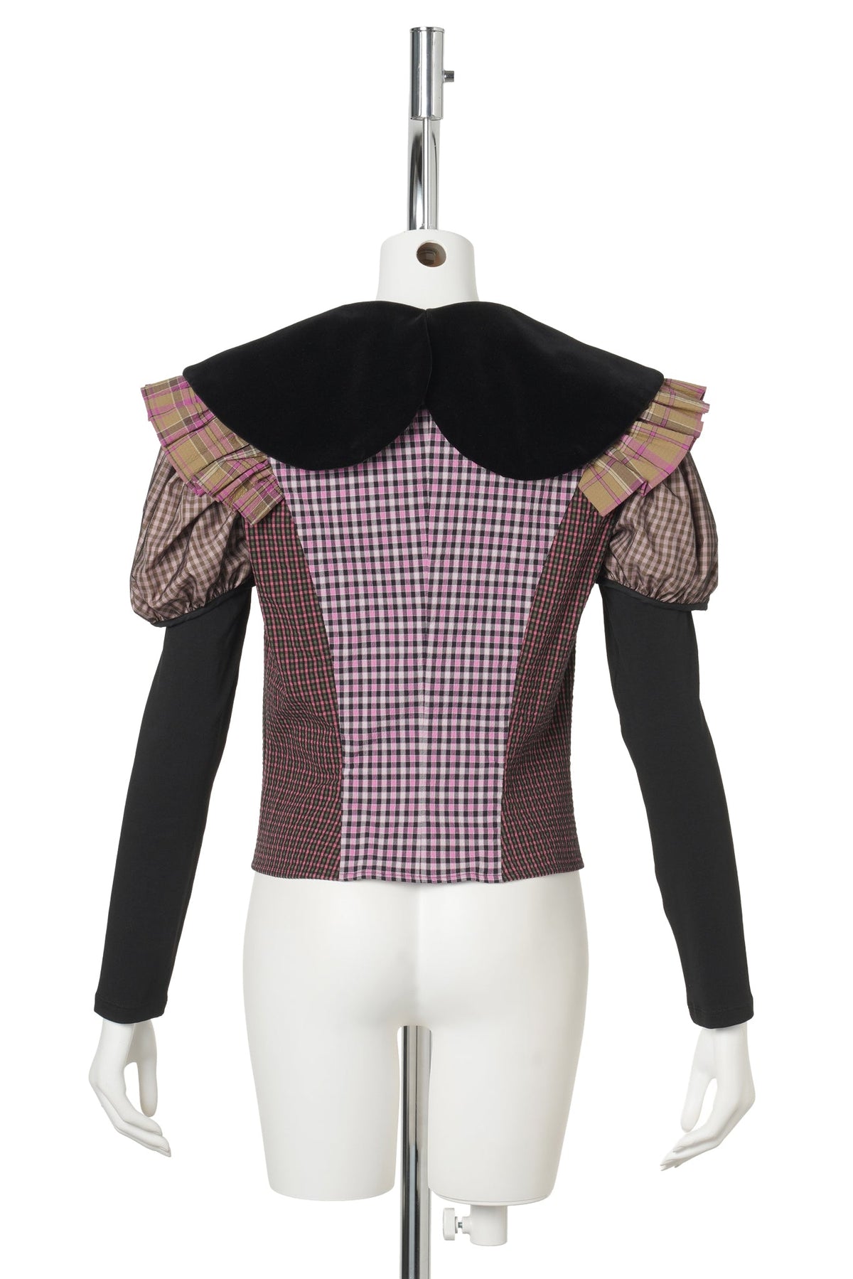 SWOON TARTAN BLOUSE / PINK MULTI