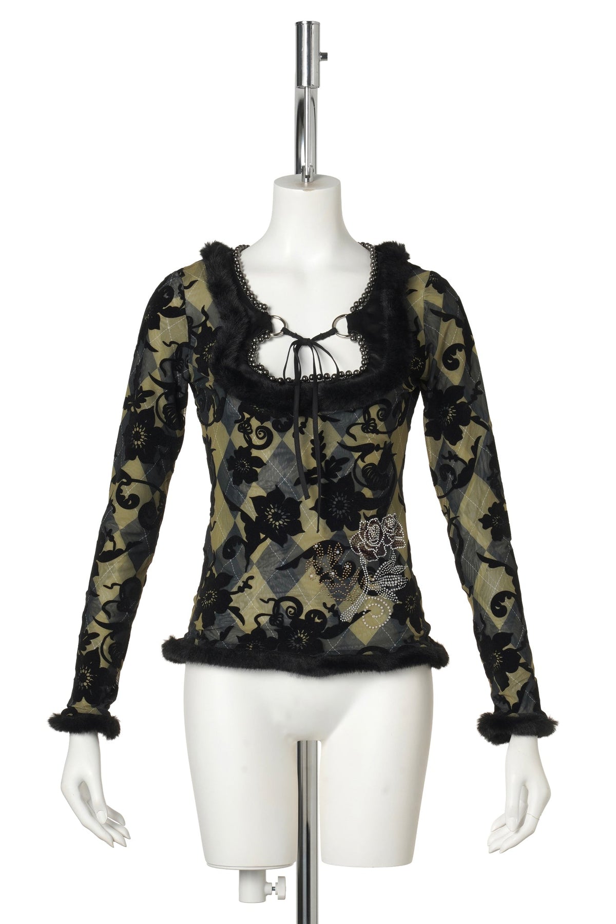 DEW SWEEPER MESH TOP / GREEN MULTI