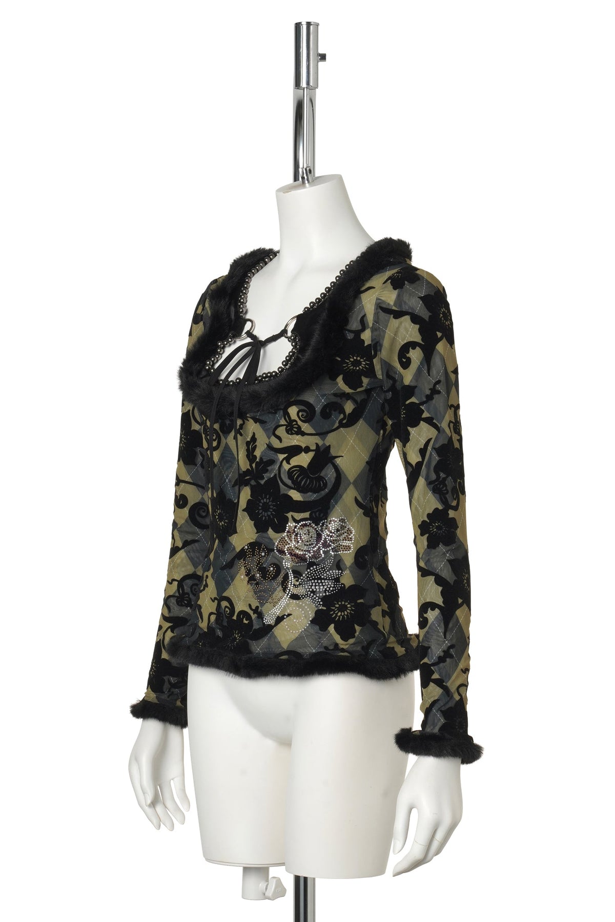 DEW SWEEPER MESH TOP / GREEN MULTI