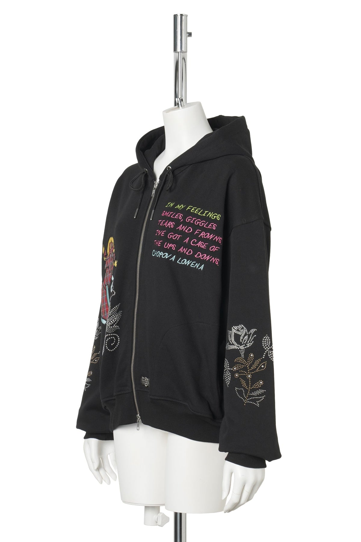 FEELINGS PANIC ZIP HOODIE / BLACK