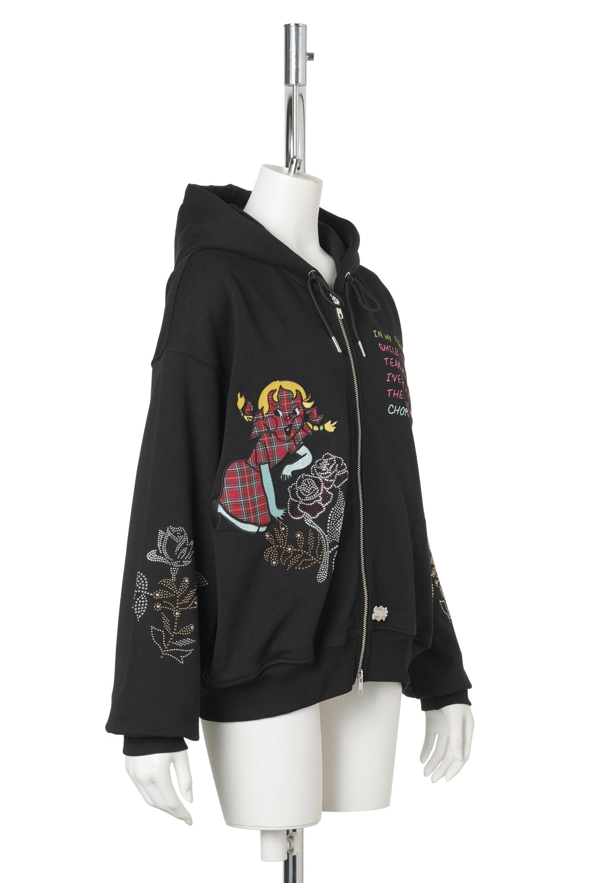 FEELINGS PANIC ZIP HOODIE / BLACK