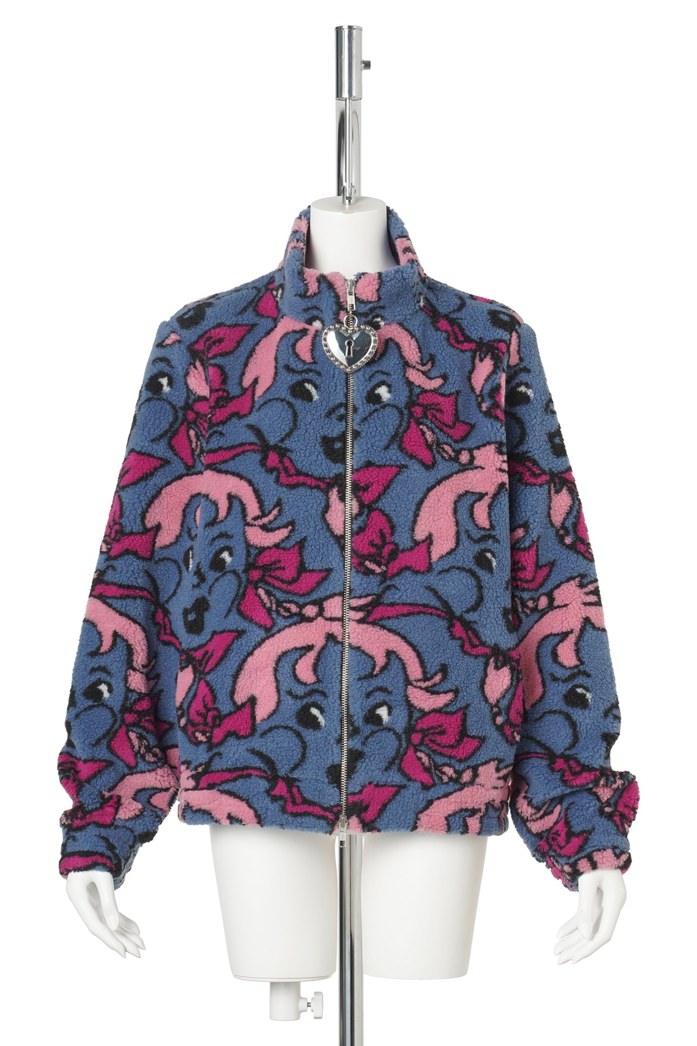 CHEEKY GIRL FITTED FLEECE / BLUE AND PINK