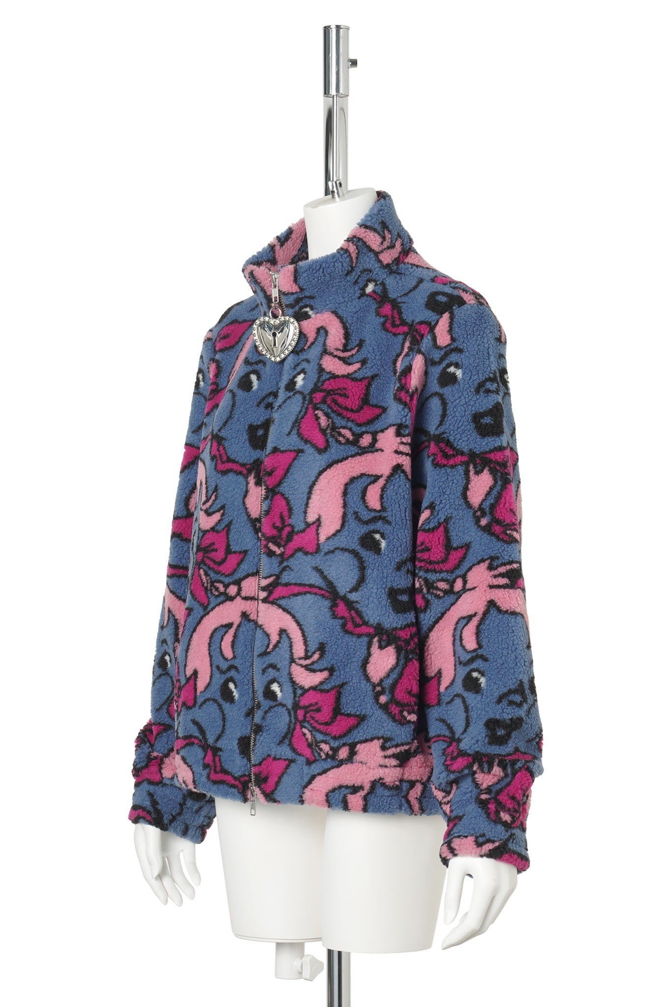 CHEEKY GIRL FITTED FLEECE / BLUE AND PINK