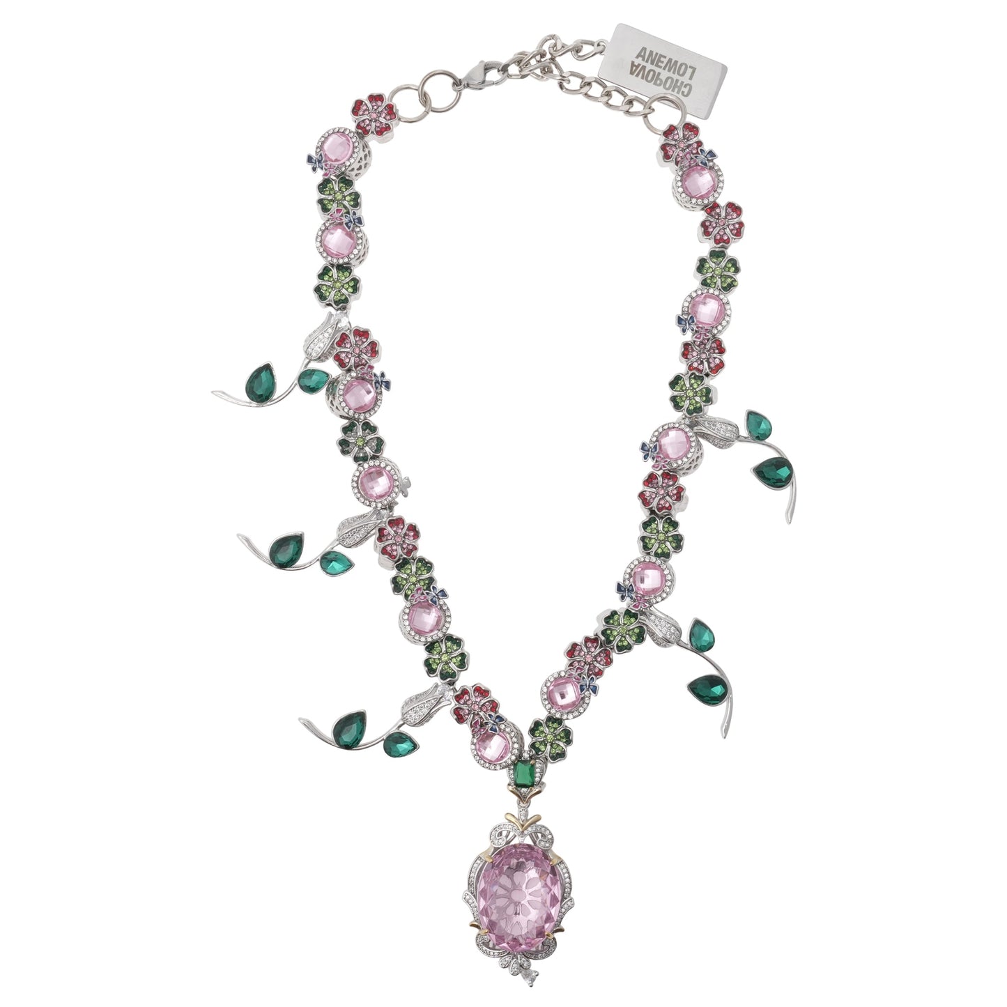 COOEY CLOVER CHARM NECKLACE / MULTI