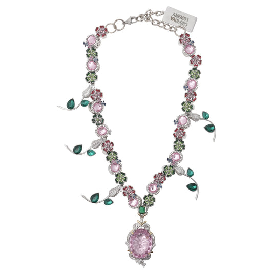COOEY CLOVER CHARM NECKLACE / MULTI