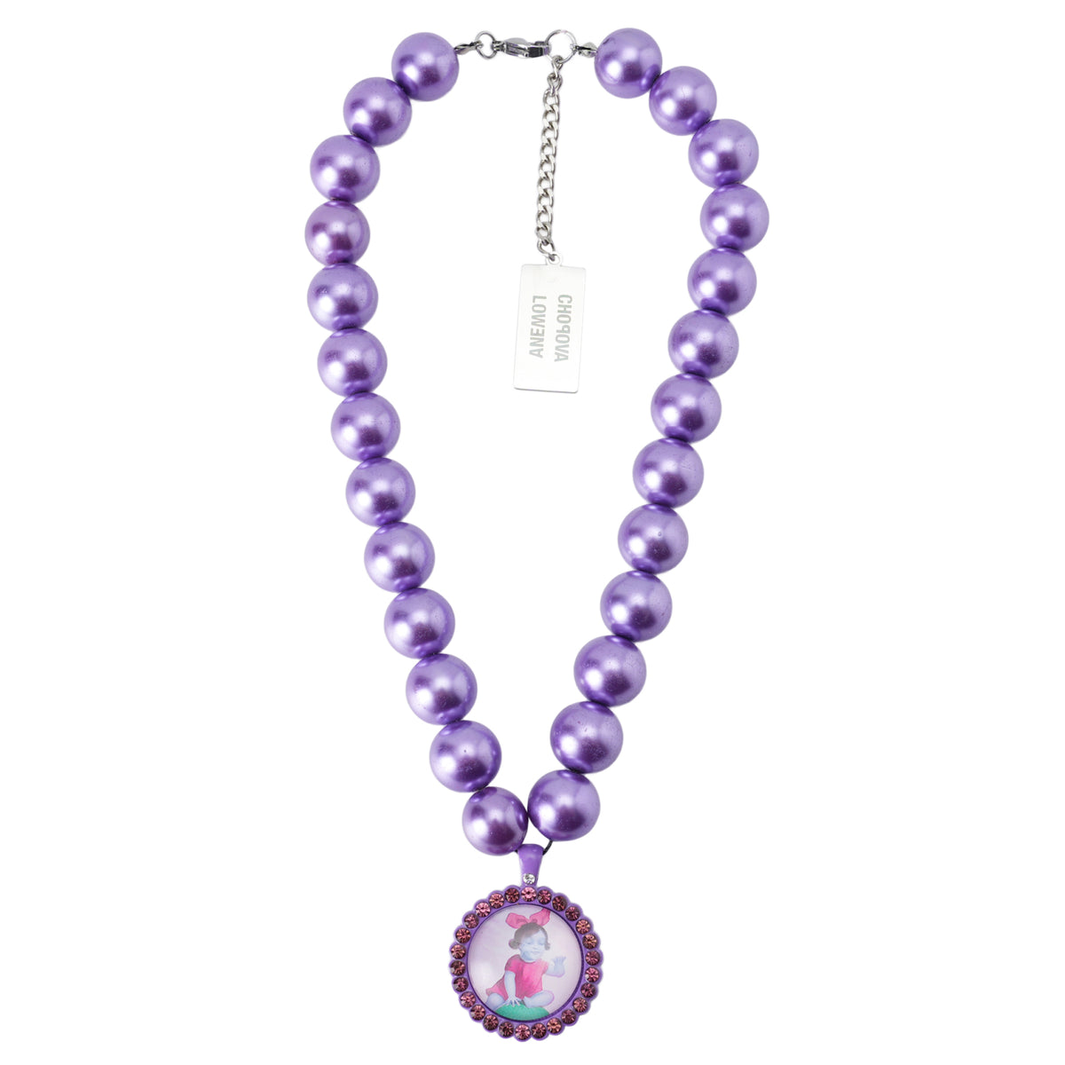 PURPLE PEARL NECKLACE / PURPLE