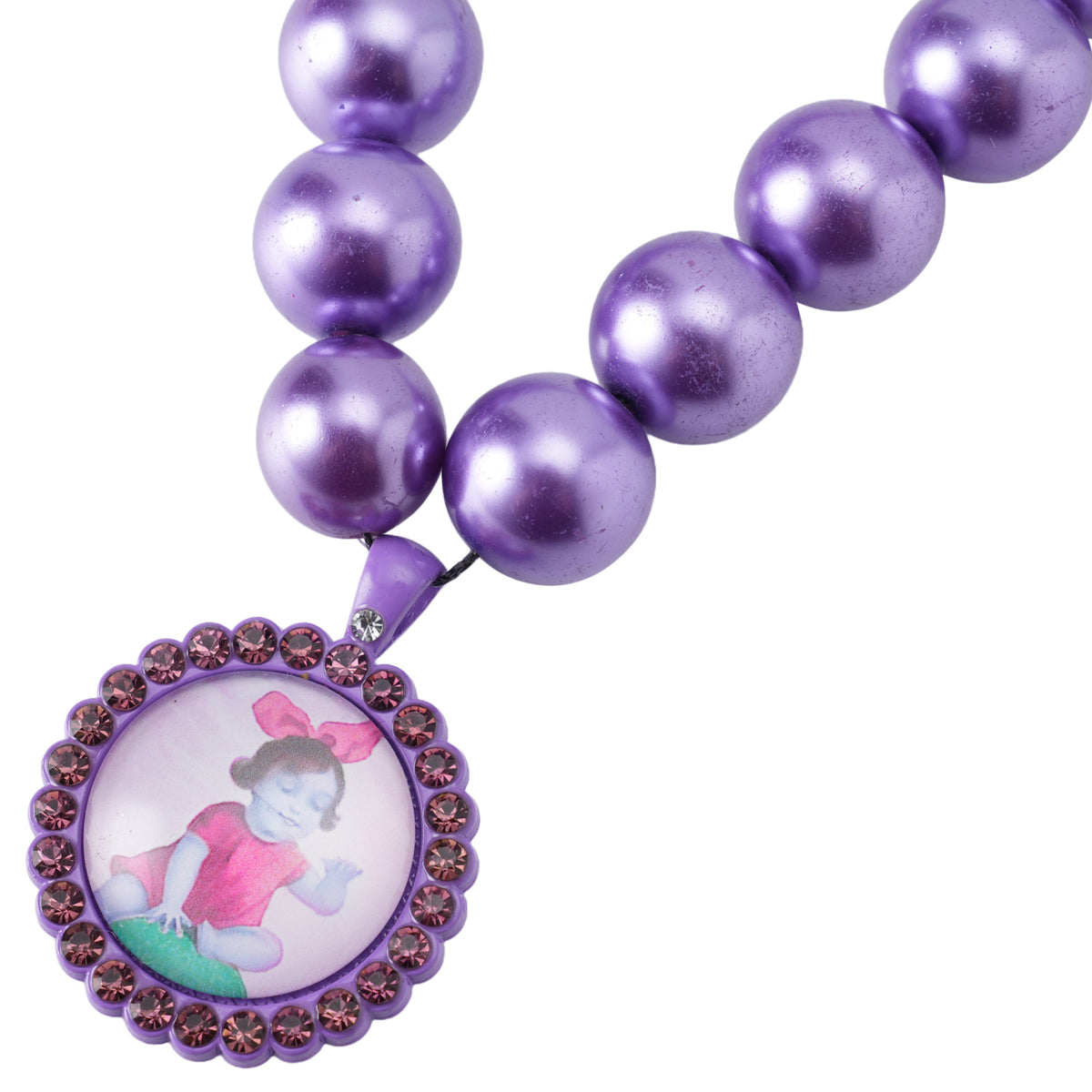 PURPLE PEARL NECKLACE / PURPLE