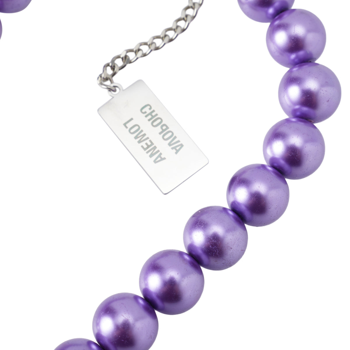 PURPLE PEARL NECKLACE / PURPLE