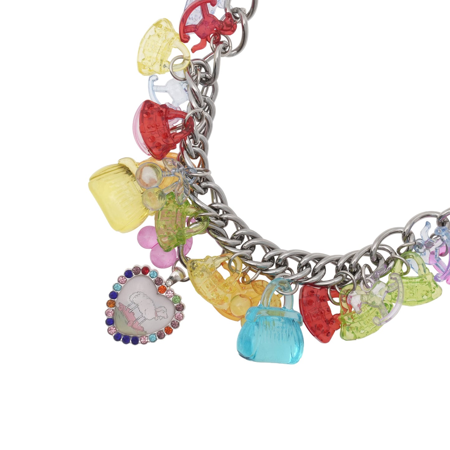 SHOPAHOLIC CARABINER NECKLACE / MULTI