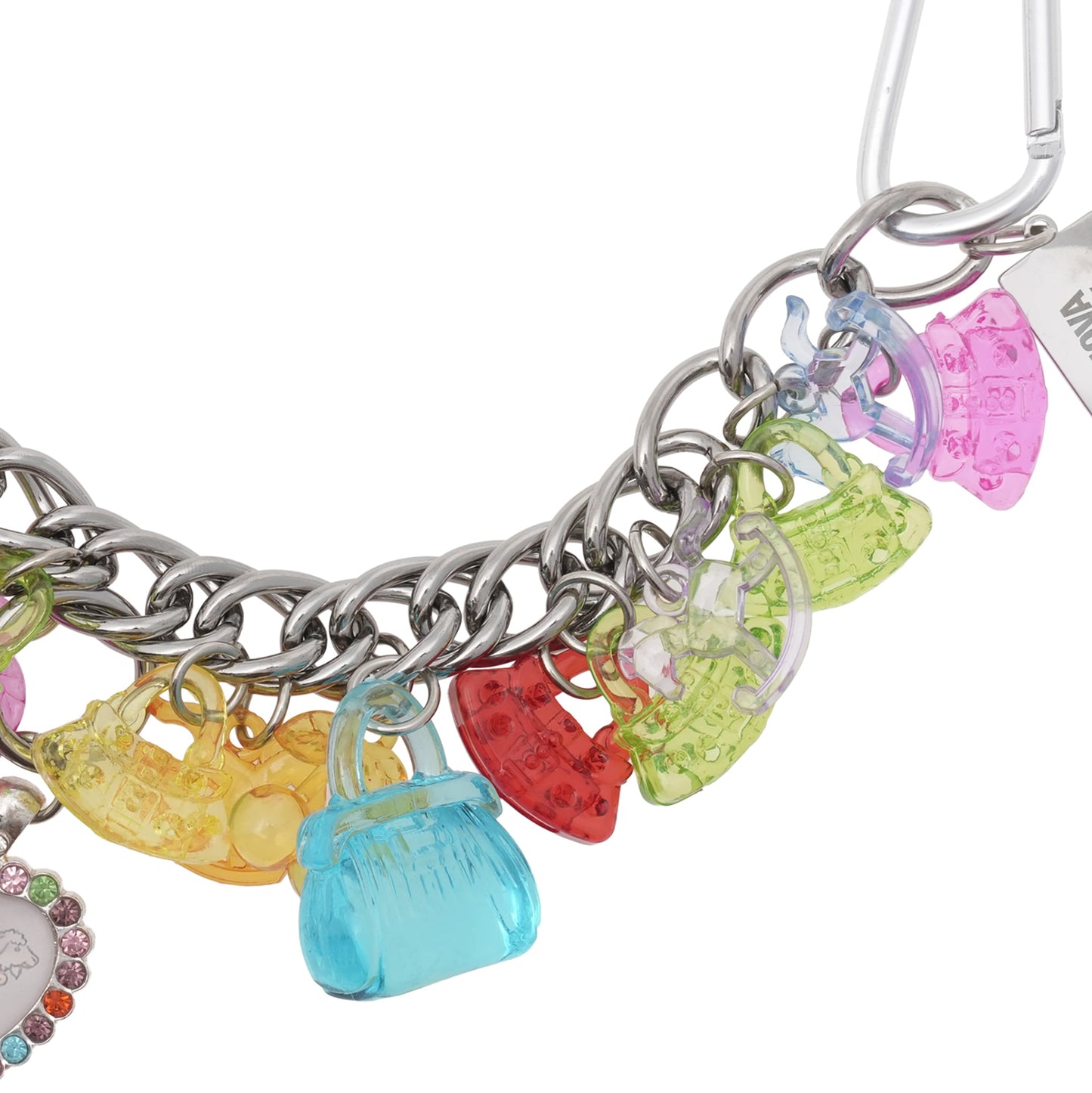 SHOPAHOLIC CARABINER NECKLACE / MULTI