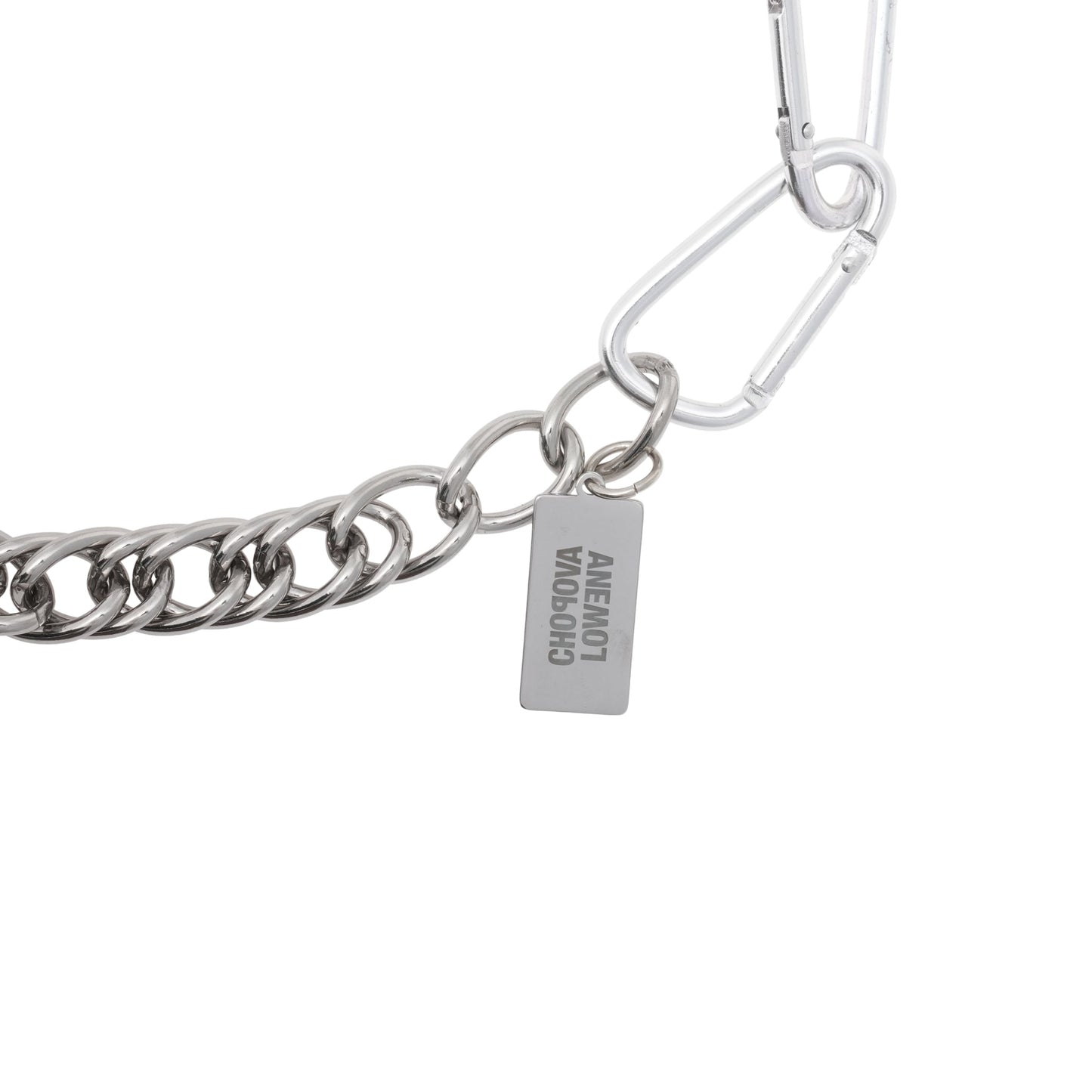 CUPID'S ARROW CARABINER NECKLACE / SILVER