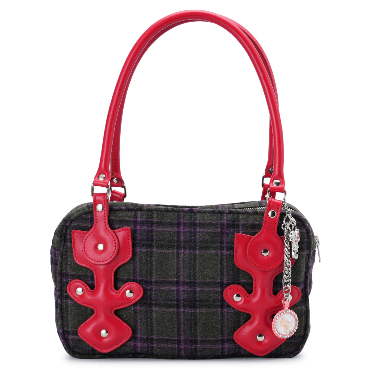 MISSISH TARTAN BAG / PURPLE AND GREEN TARTAN