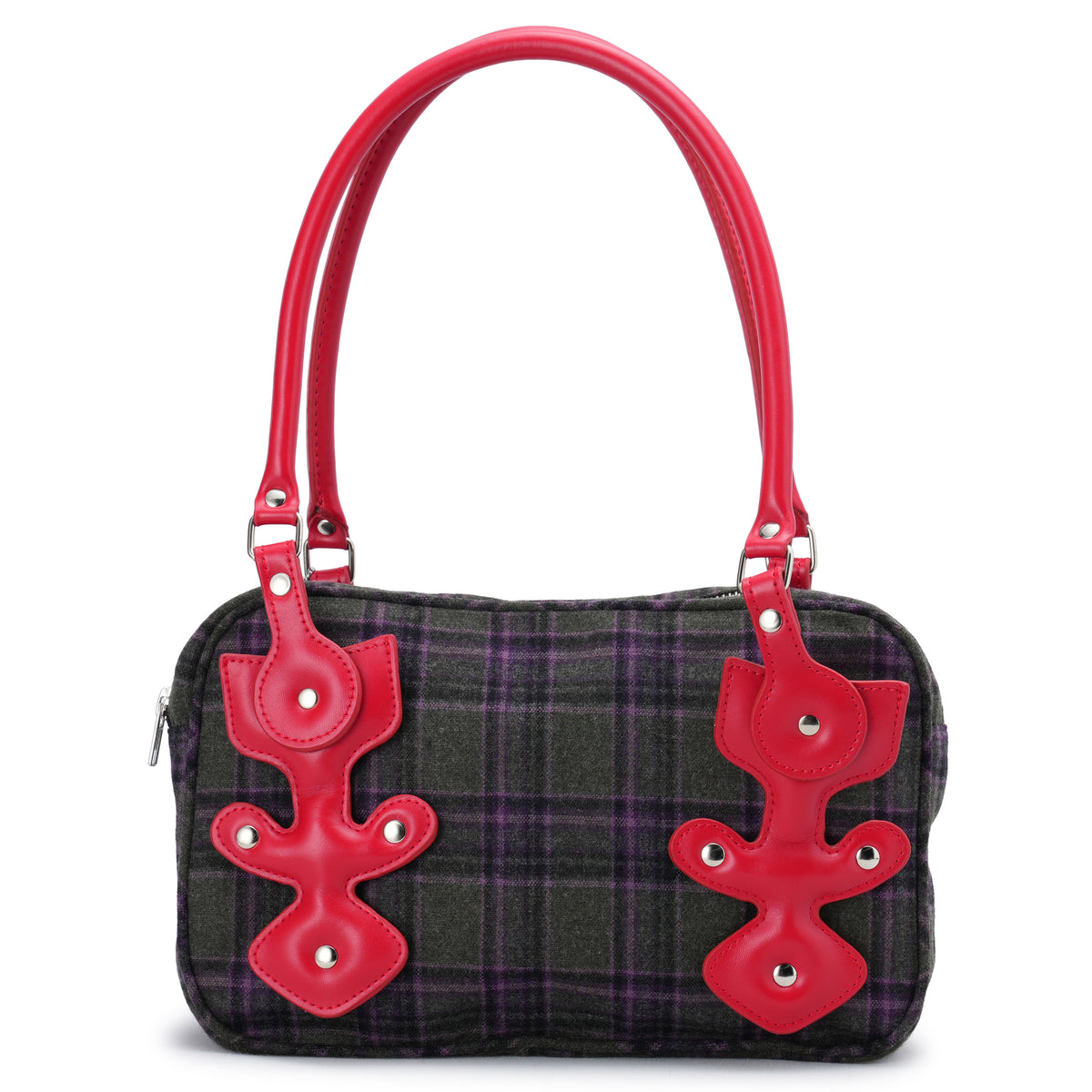 MISSISH TARTAN BAG / PURPLE AND GREEN TARTAN