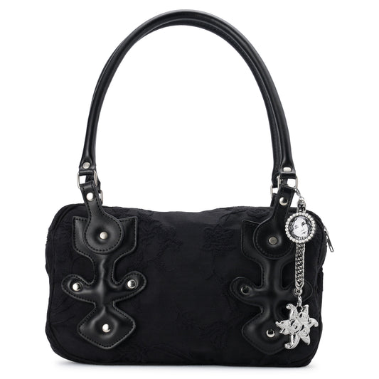 MISSISH FLORAL BAG / BLACK