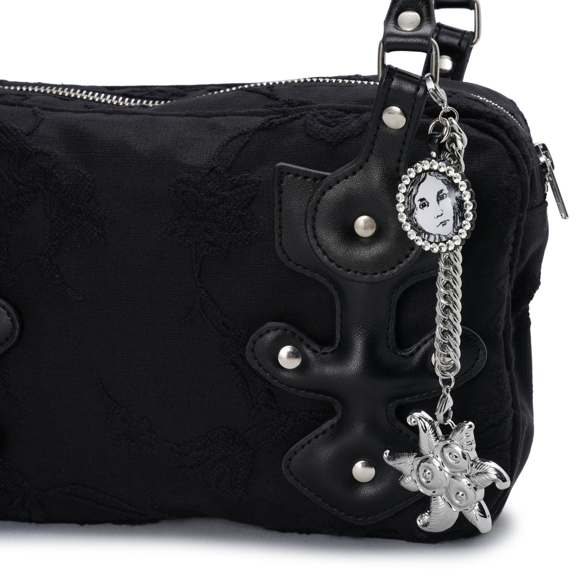 MISSISH FLORAL BAG / BLACK