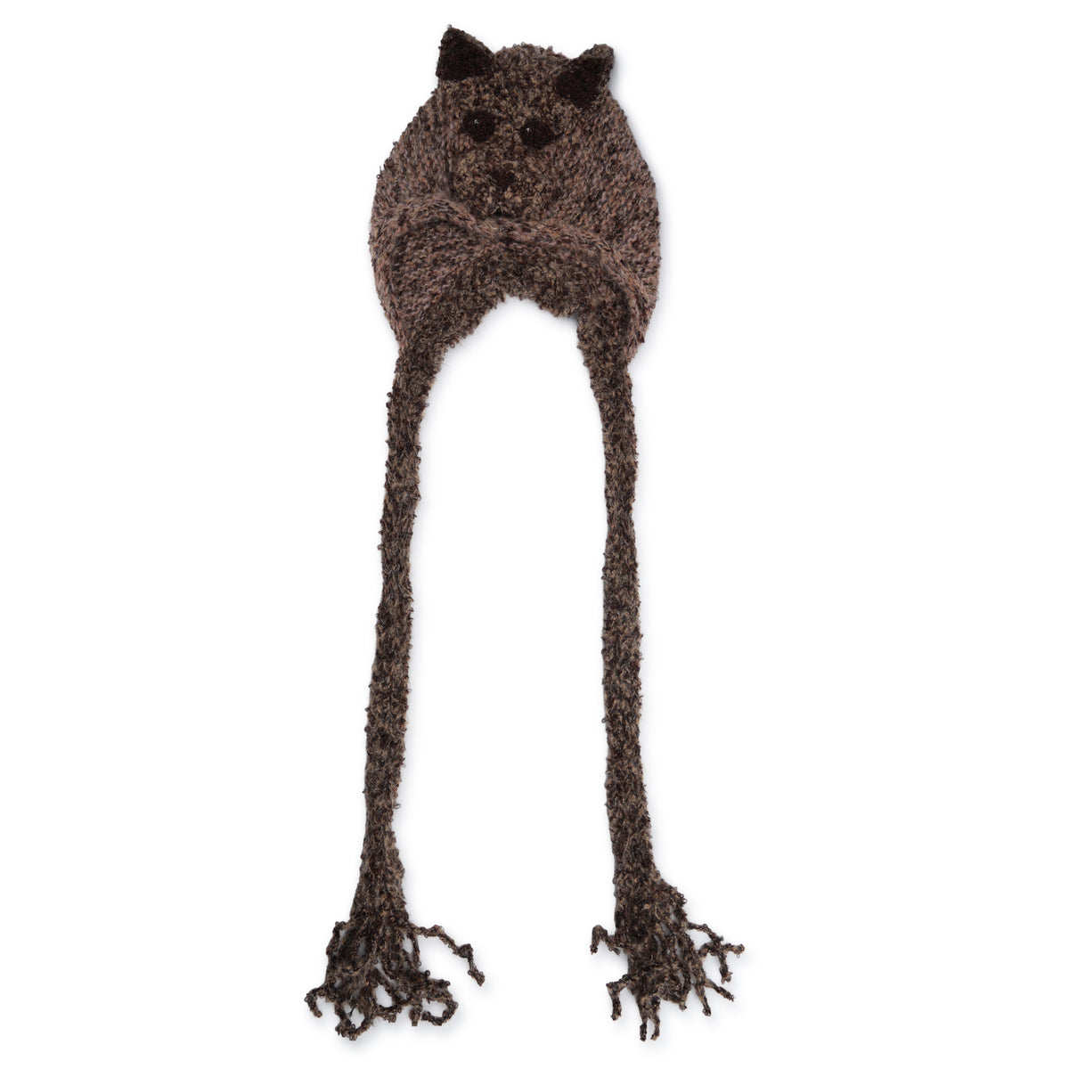 PUPPY KNITTED BONNET / BROWN