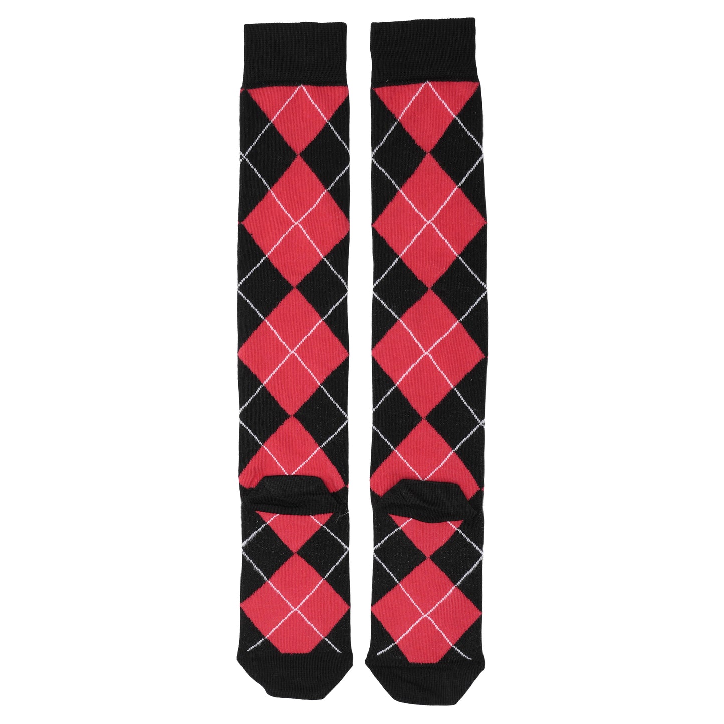 RED ARGYLE LONG SOCK / MULTI