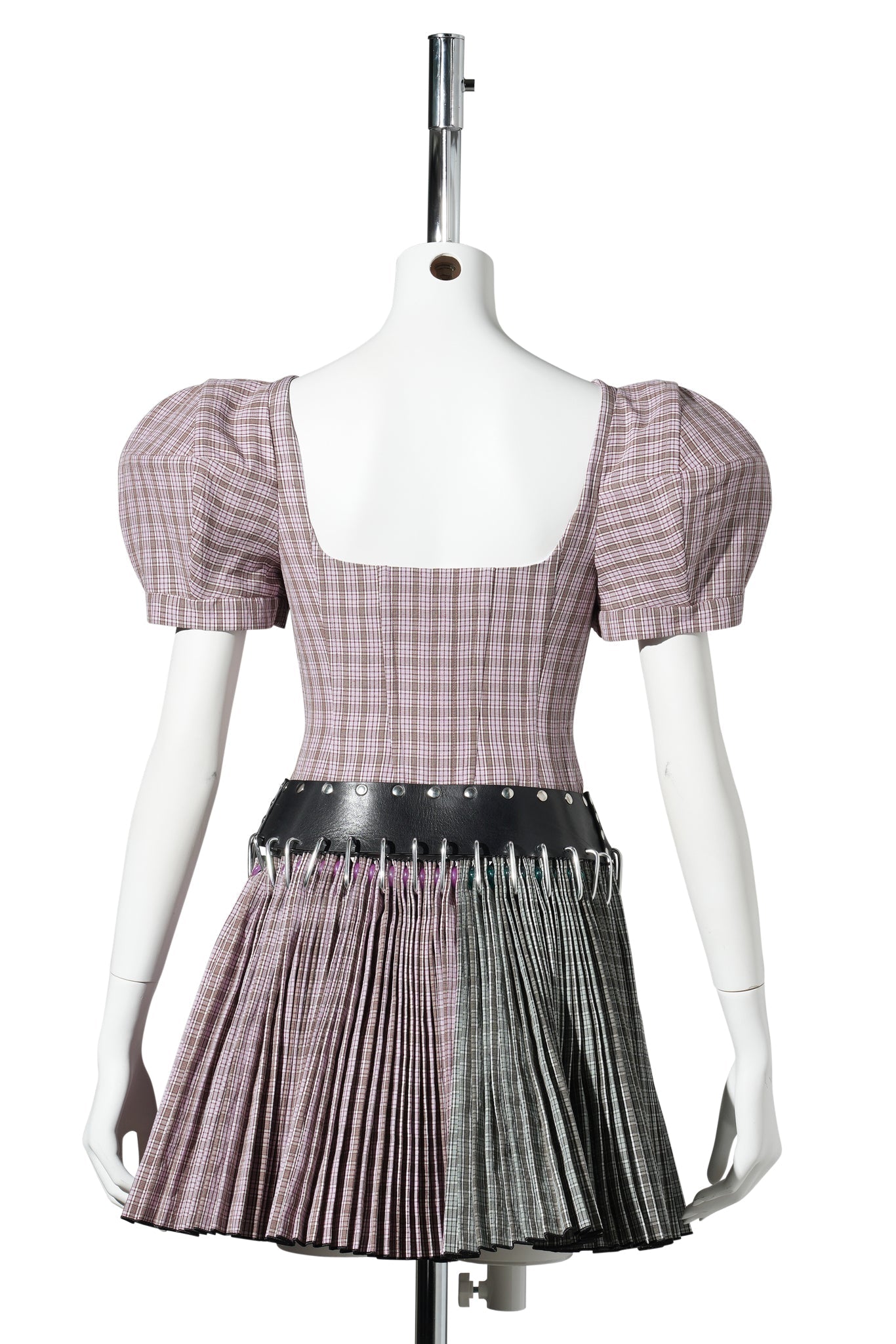 CARLY CARABINER DRESS / PINK AND GREEN