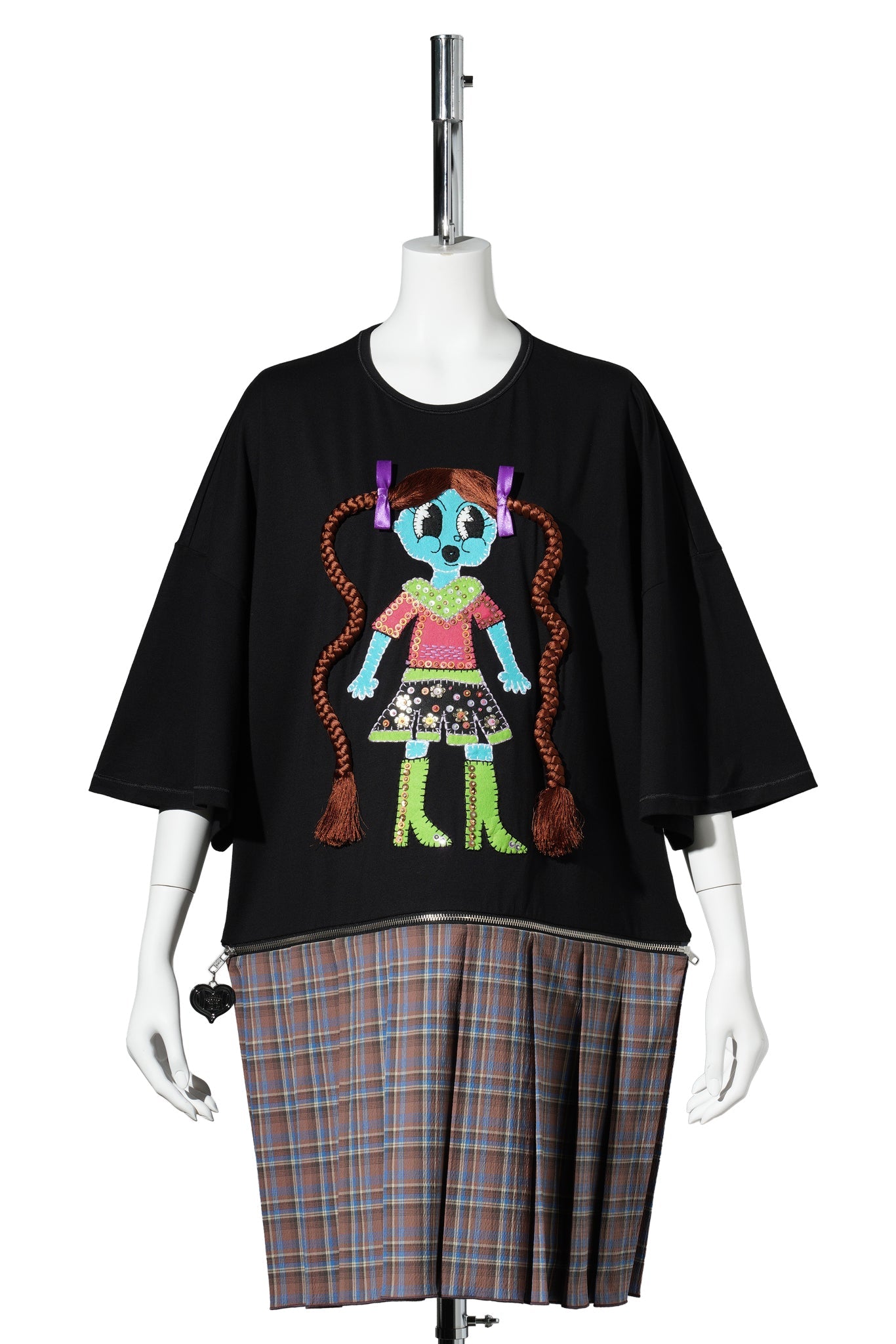 BLUE EMMA T-SHIRT DRESS / BLACK MULTI