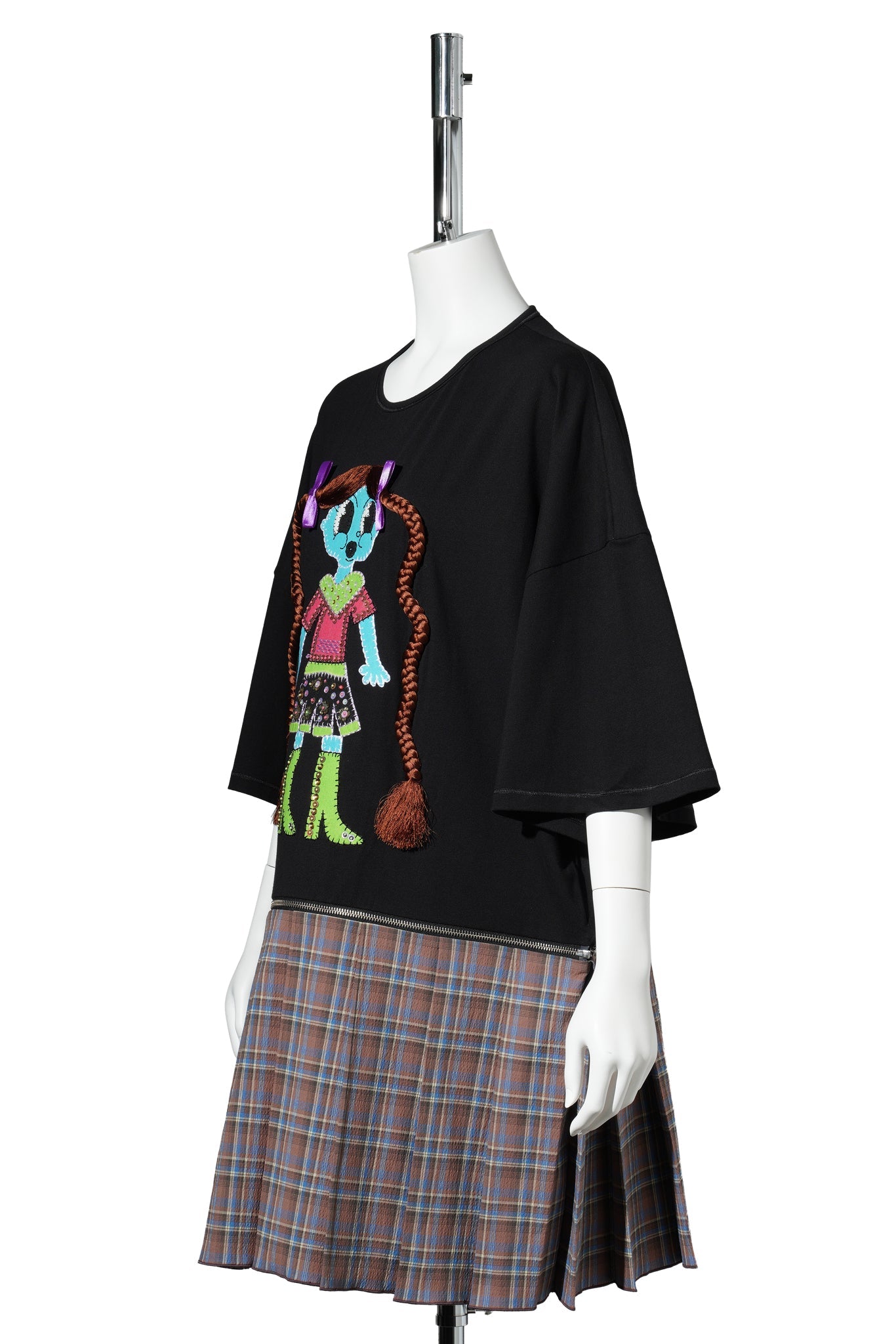 BLUE EMMA T-SHIRT DRESS / BLACK MULTI