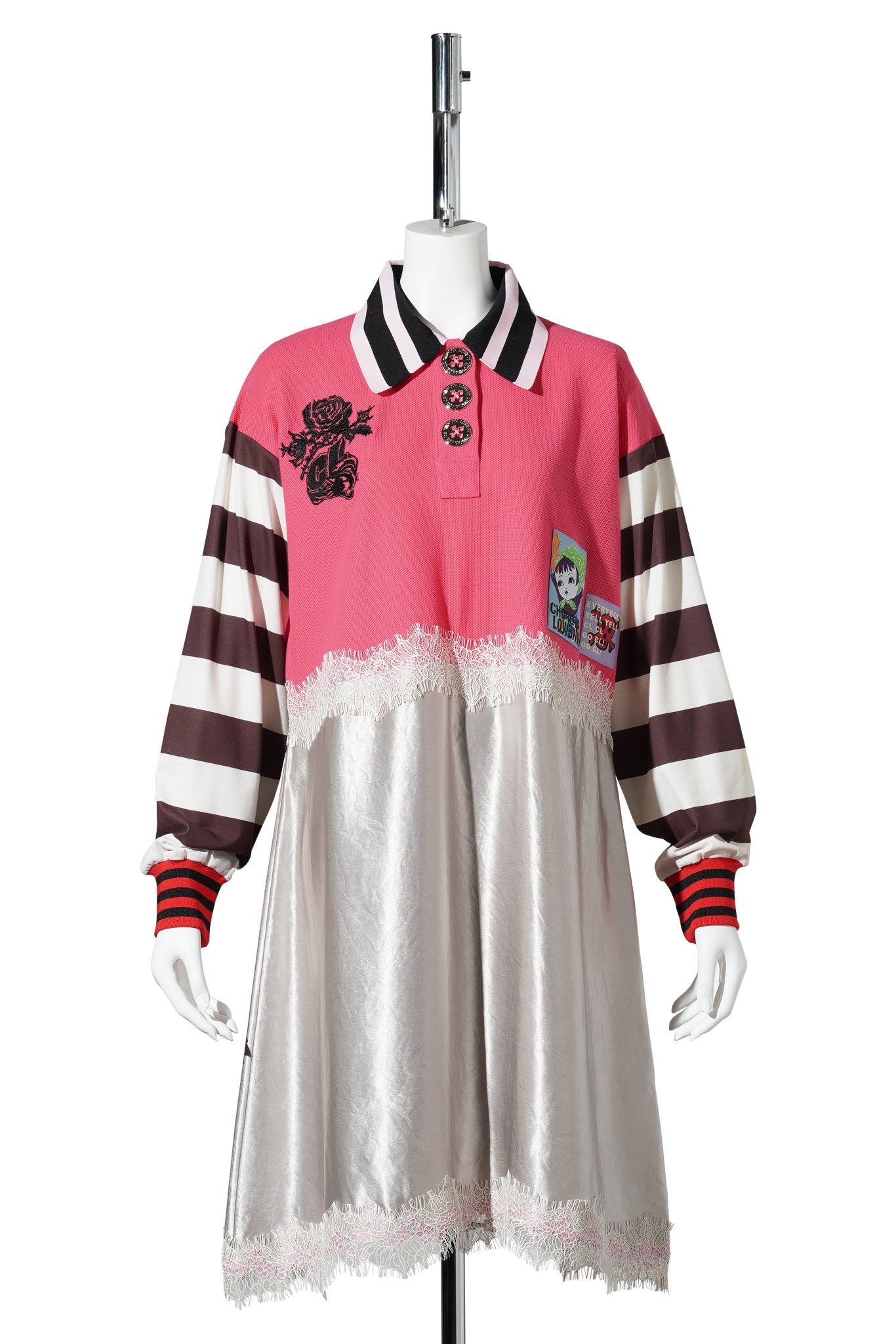 PINK POLO DRESS / PINK MULTI