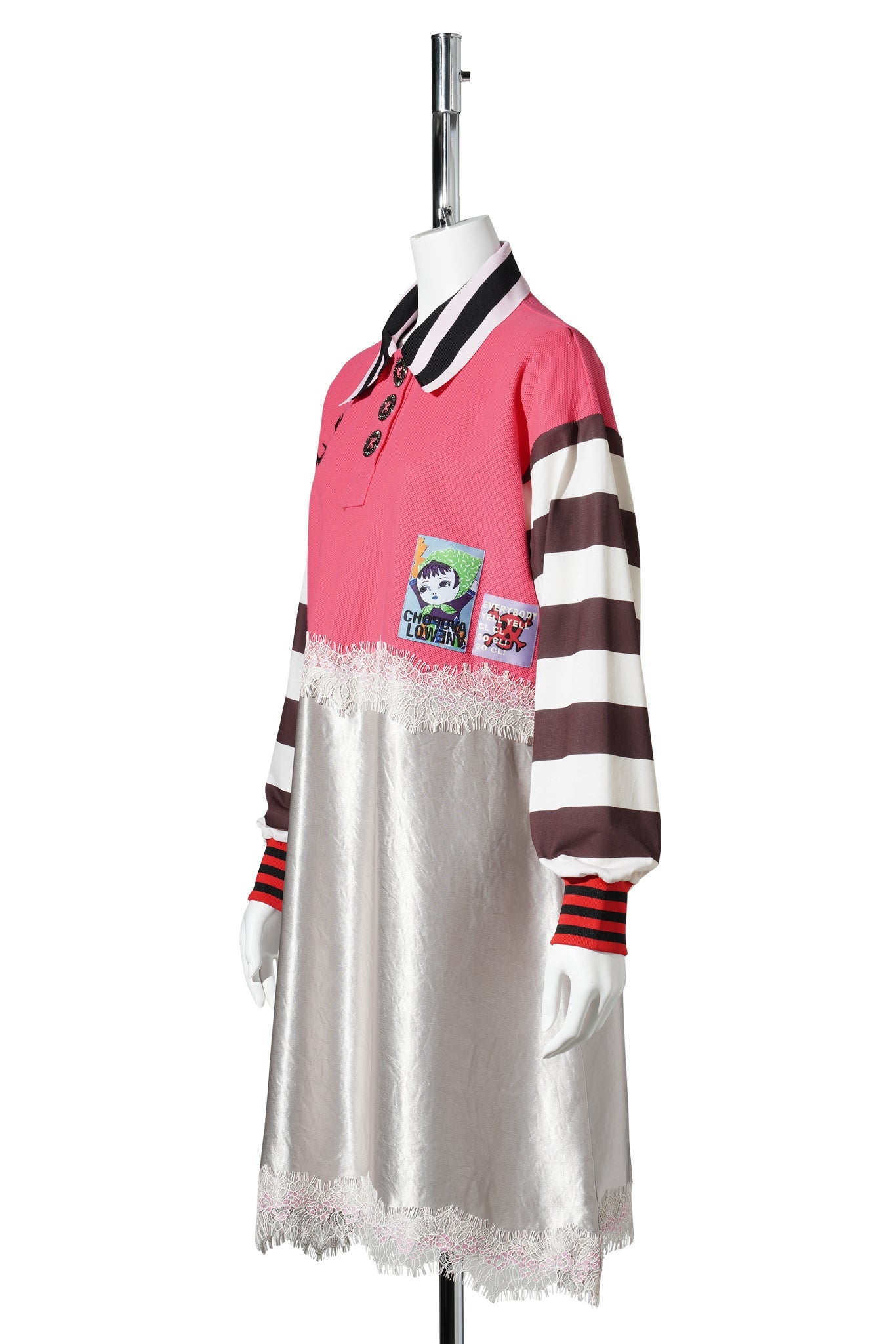 PINK POLO DRESS / PINK MULTI