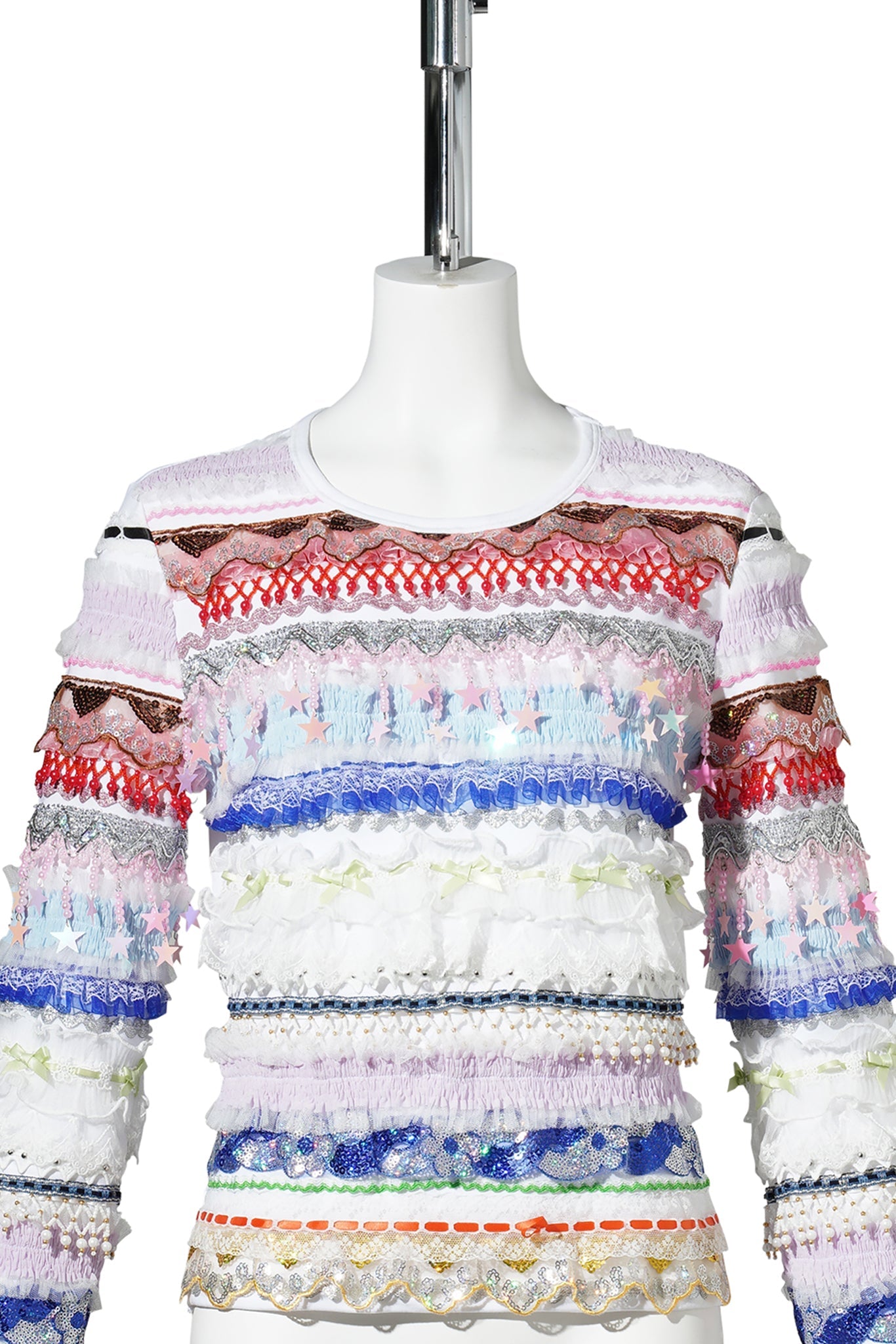 STARBRITES JERSEY TOP / WHITE MULTI