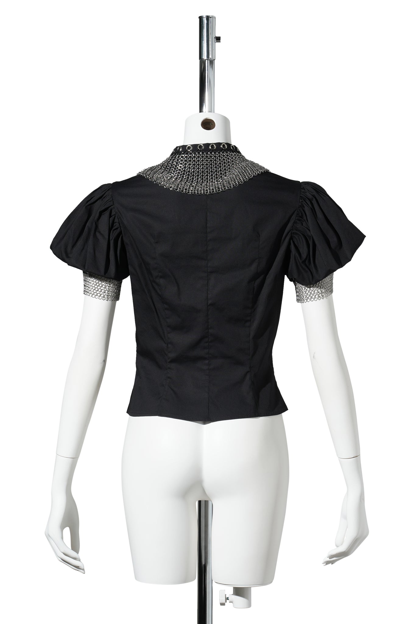 TITAN CHAINMAIL SHORT SLEEVE BLOUSE / BLACK