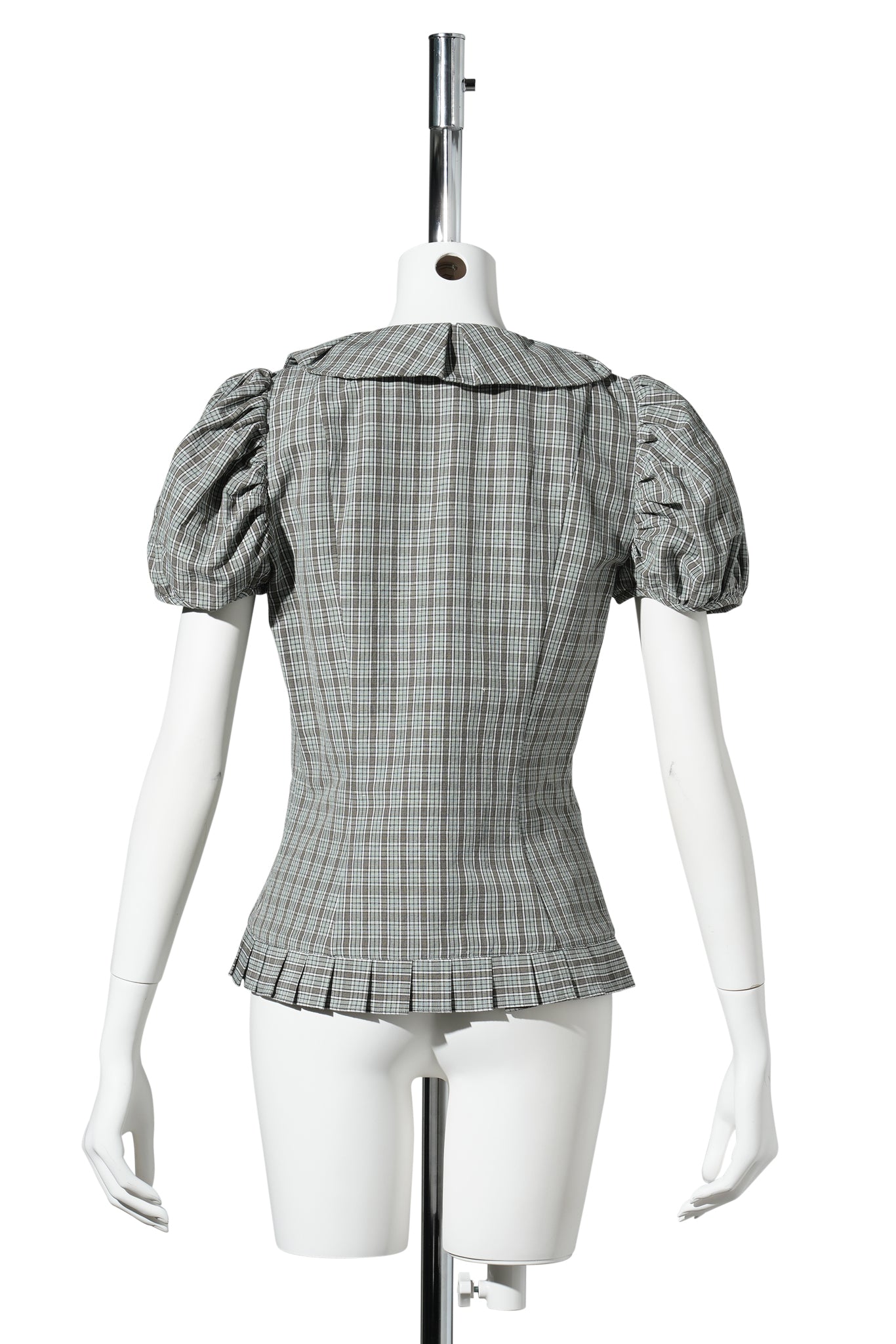 SPIKE TARTAN BLOUSE / GREEN TARTAN